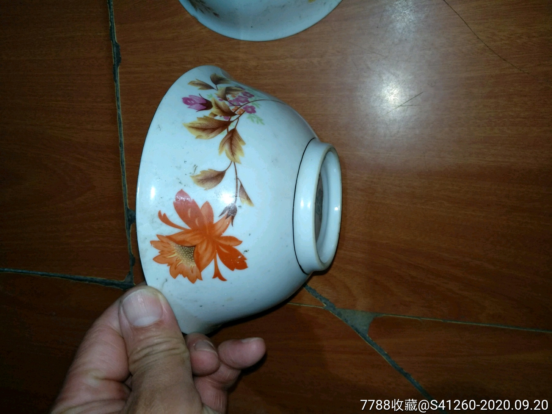 文革景德镇景兴瓷厂六边形款碗两个