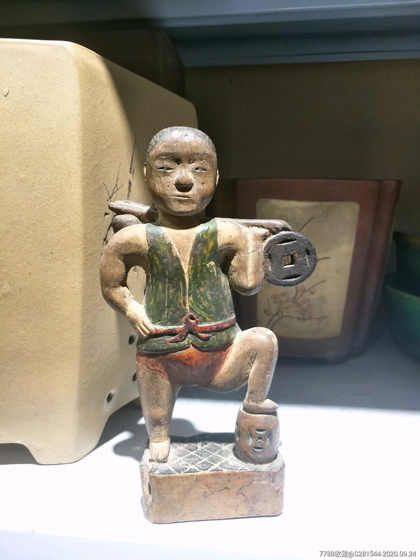 老木雕童子