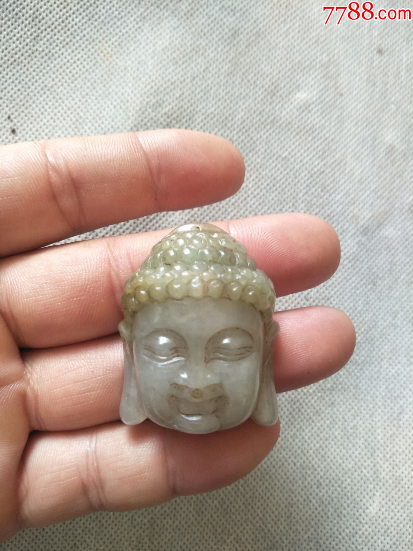 老翡翠佛头