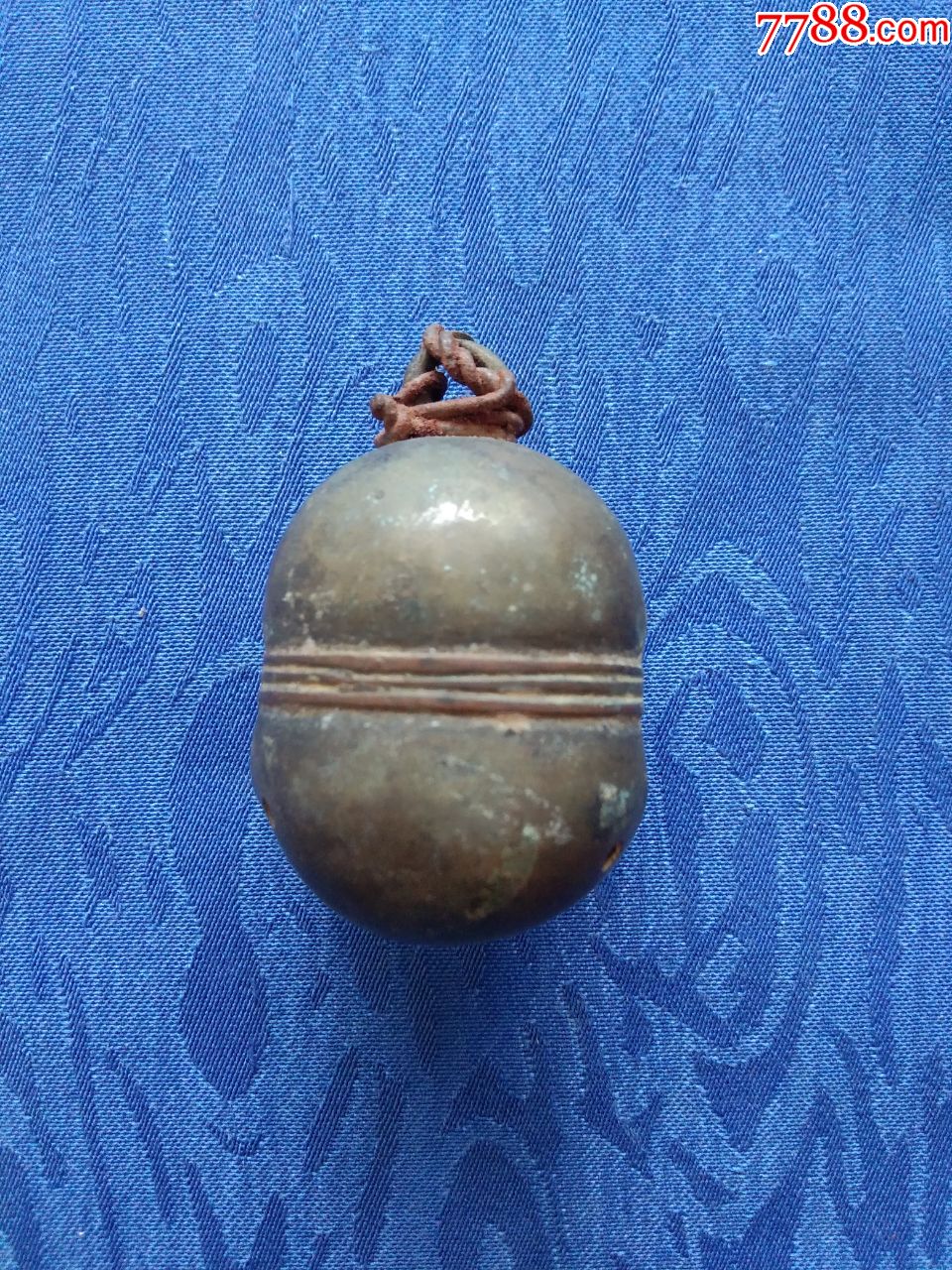 清代黄铜铃铛束腰红铜围绕老铜件铃铛