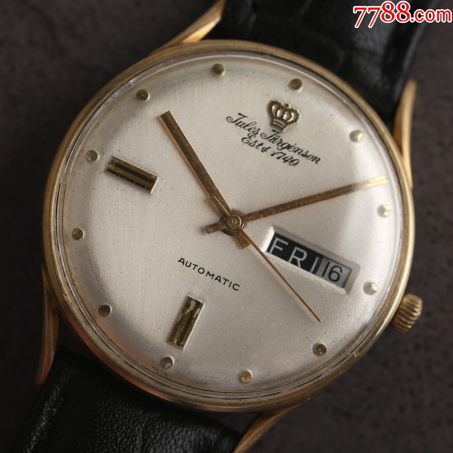 瑞士贵族名表佳士杰根生古董表14k黄金曲耳设计丹麦皇室御用_手表