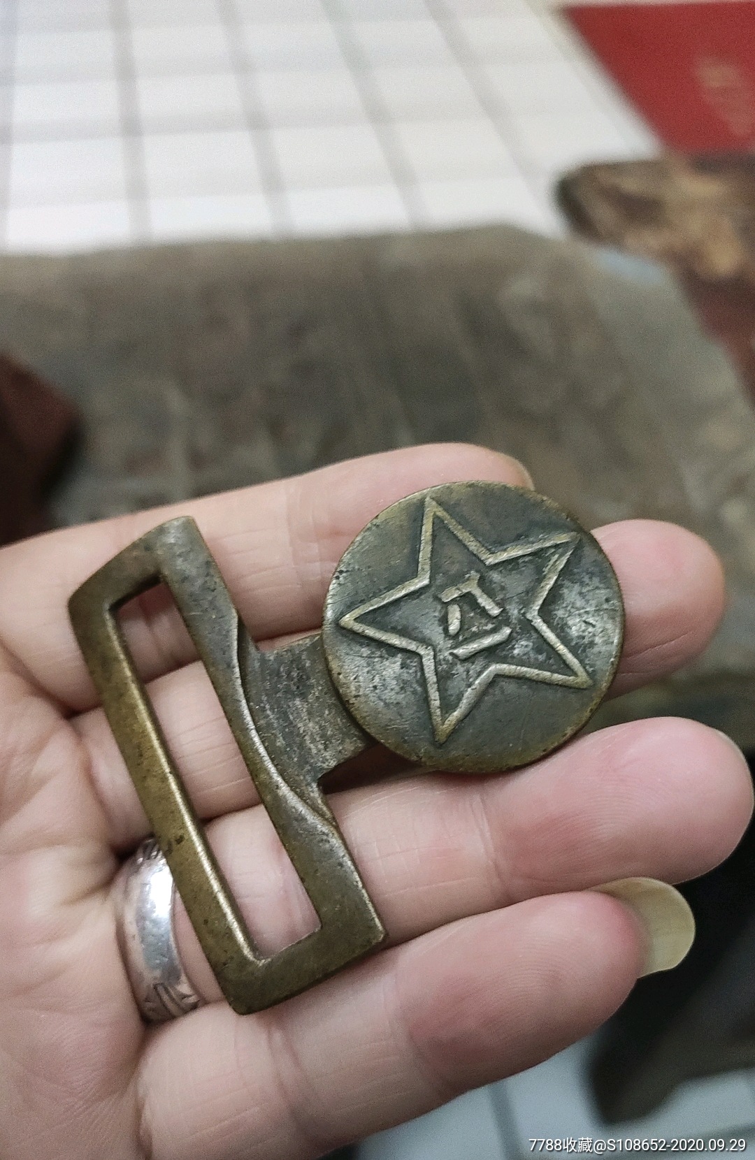 八一五角星铜皮带扣_皮带扣/腰饰_第3张