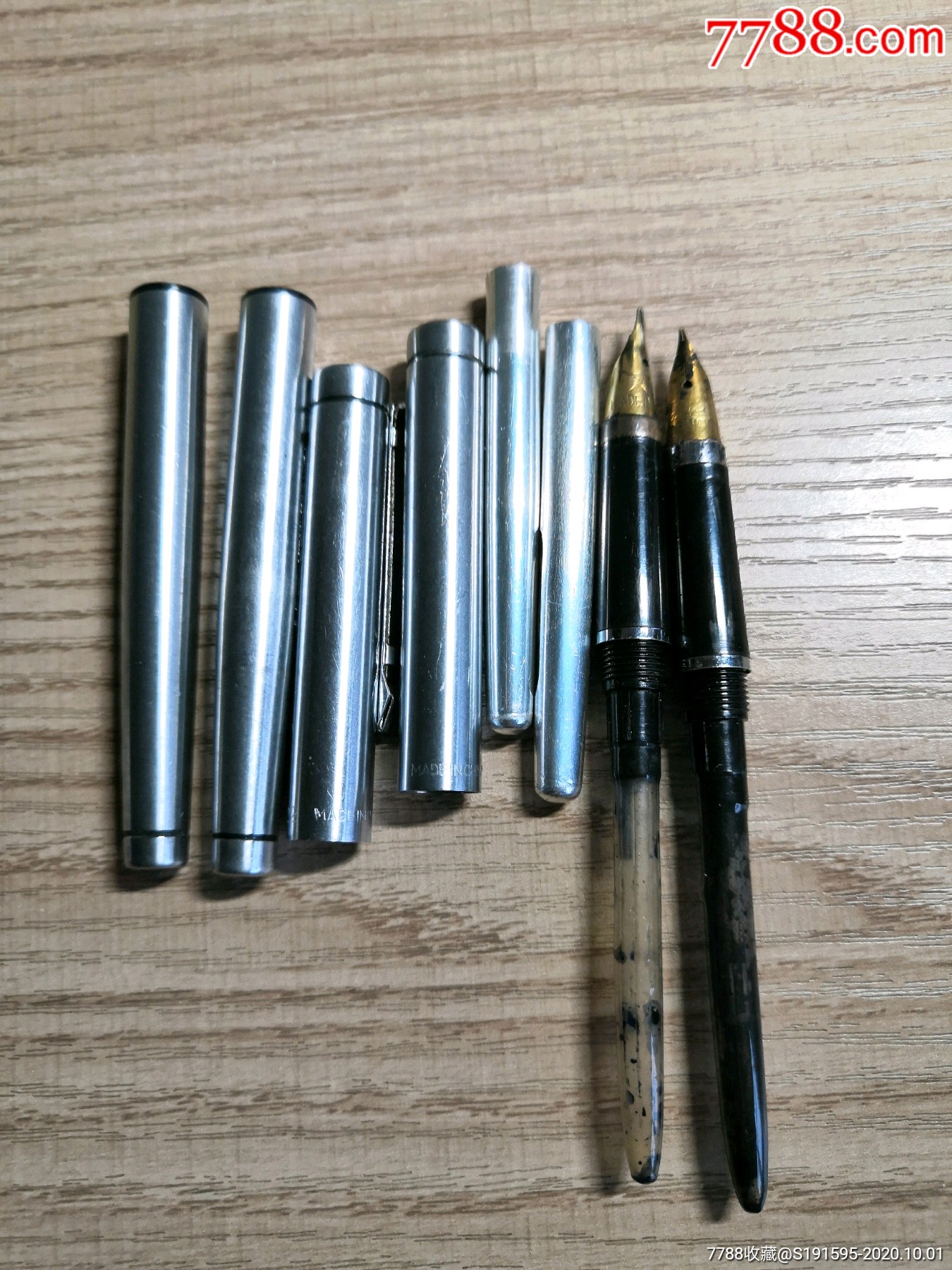 两只配件永生322钢笔