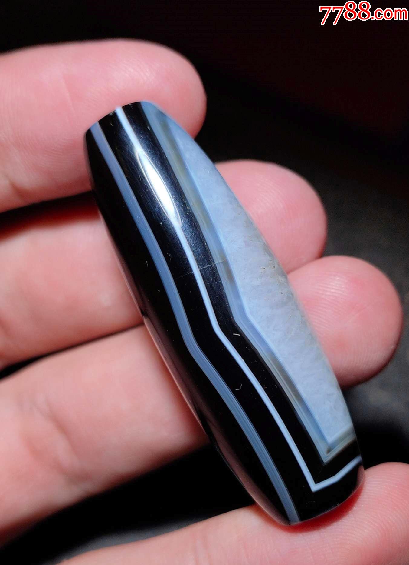 4181药师玛瑙两眼天珠勒子,天珠,其他天珠,21世纪10年代,眼珠,长圆形