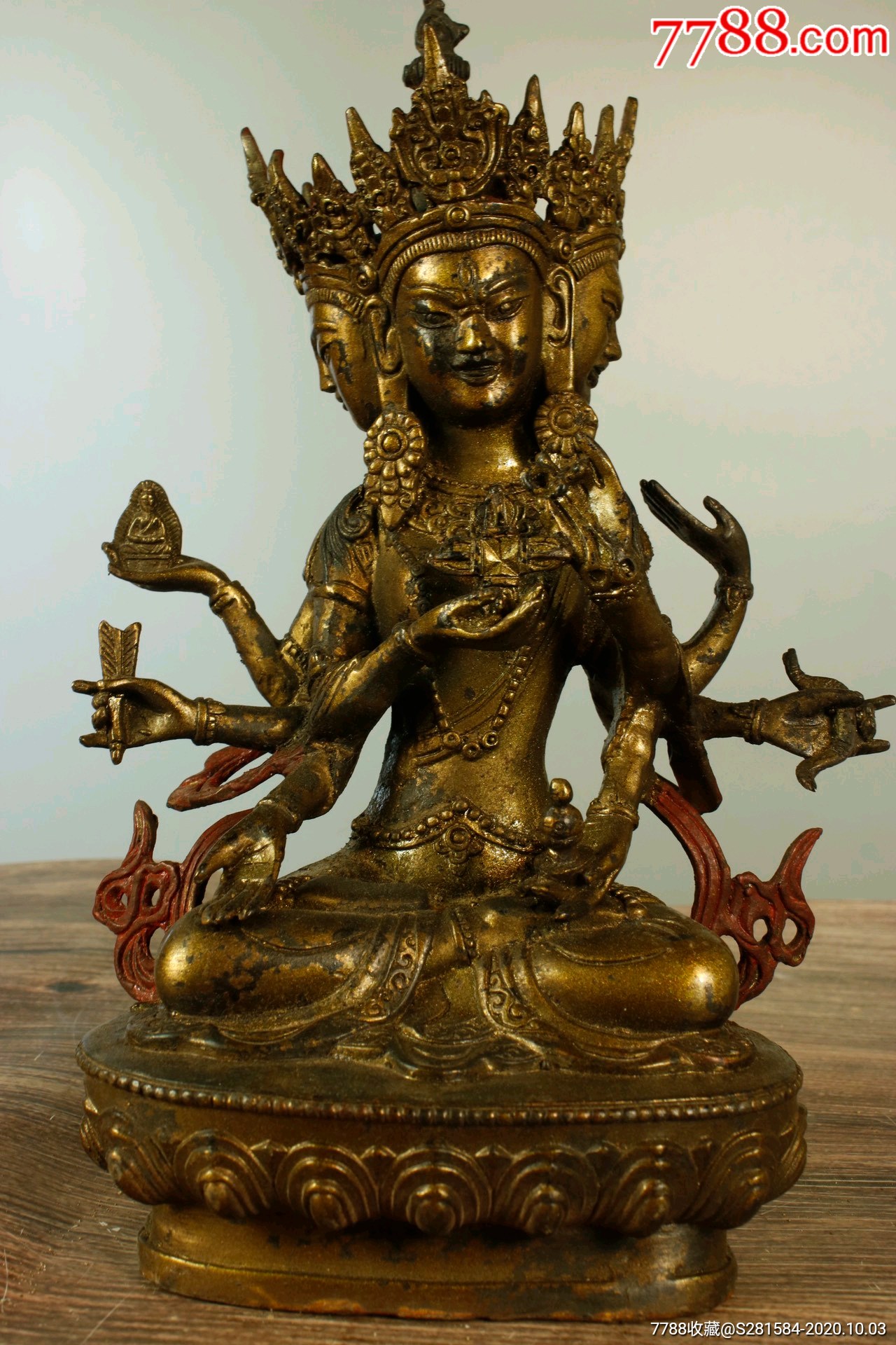 铜鎏金手工打造一尊尊胜佛母-佛像/造像-7788佛像