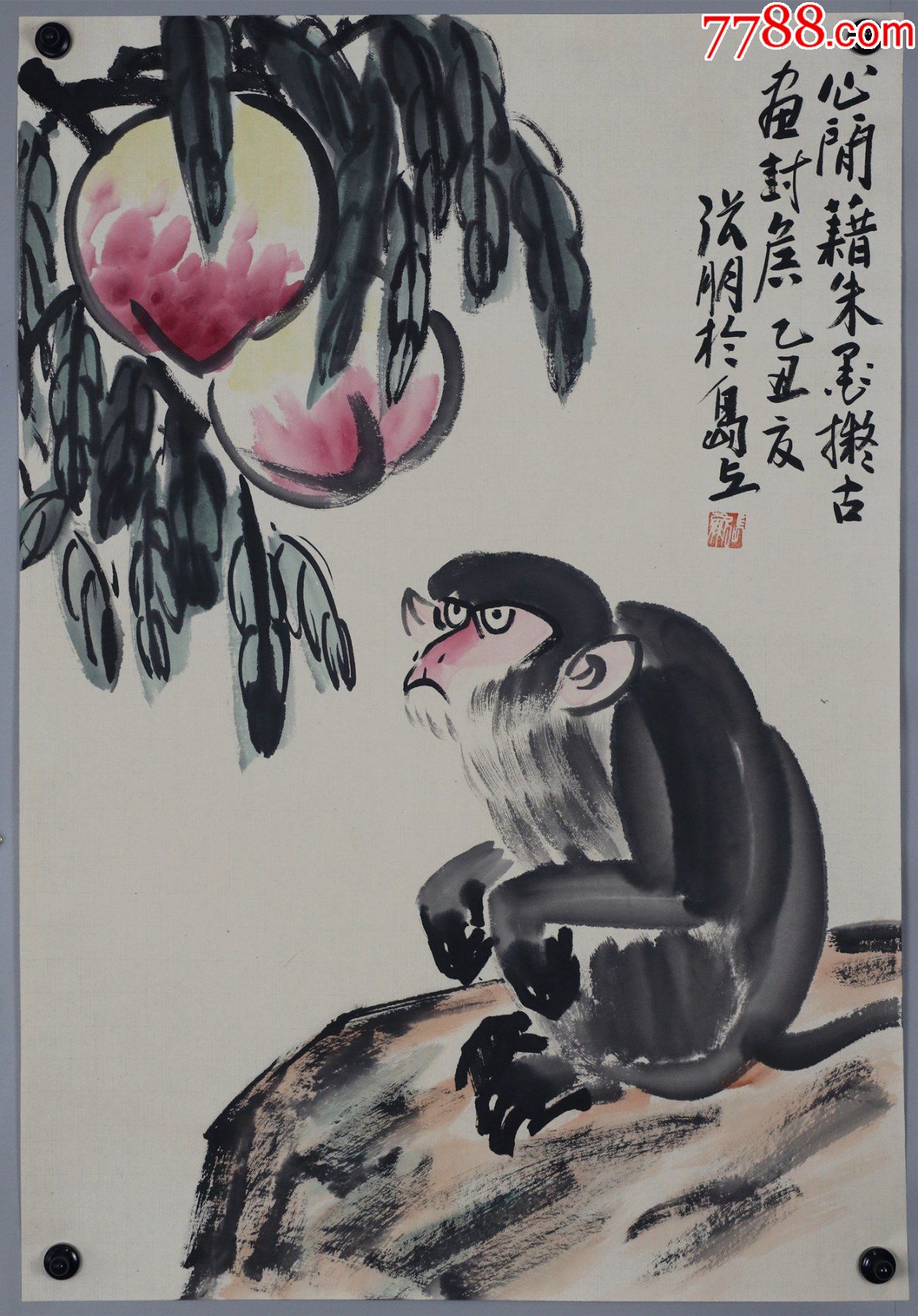 张朋猴子国画图片