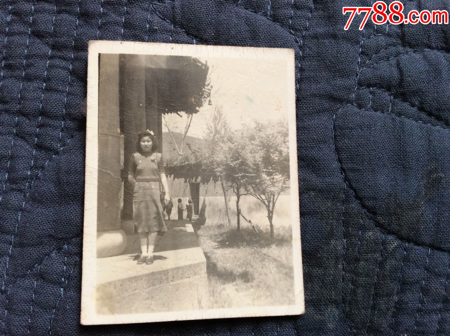 洋装,白袜皮鞋,按当时的风尚没有穿bra,健康阳光,_老照片_小天香艺术