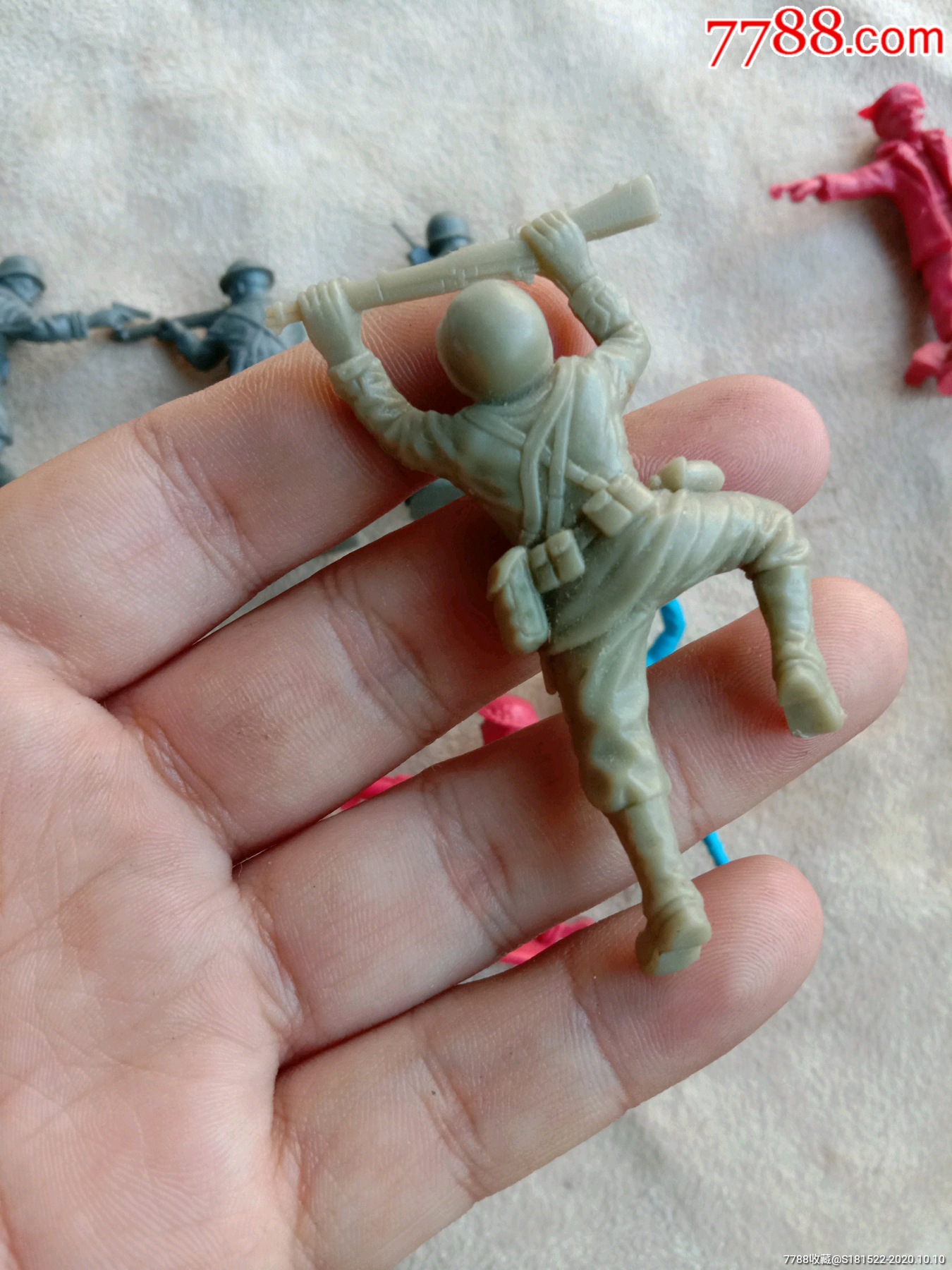 经典怀旧老式塑料玩具兵人人偶塑料老玩具一组