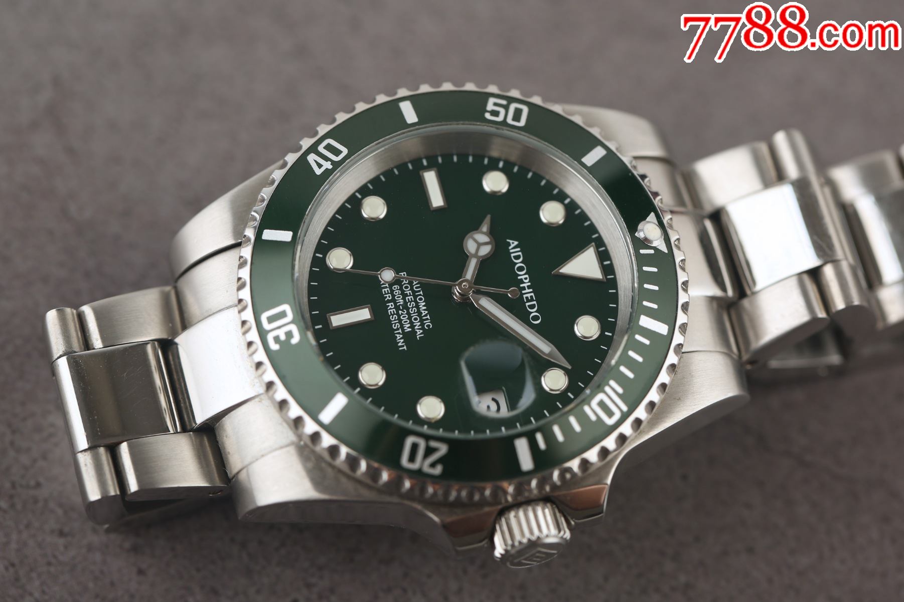 aidophedo潮流手表定制款腕表大热绿水鬼外圈可旋转蚝式表壳