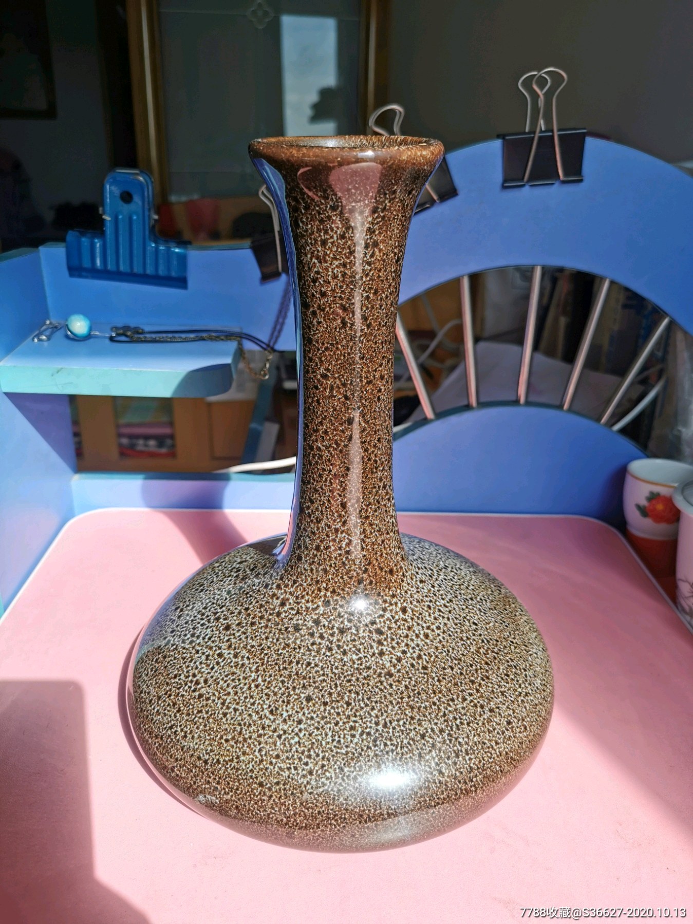 宜兴美陶老花瓶