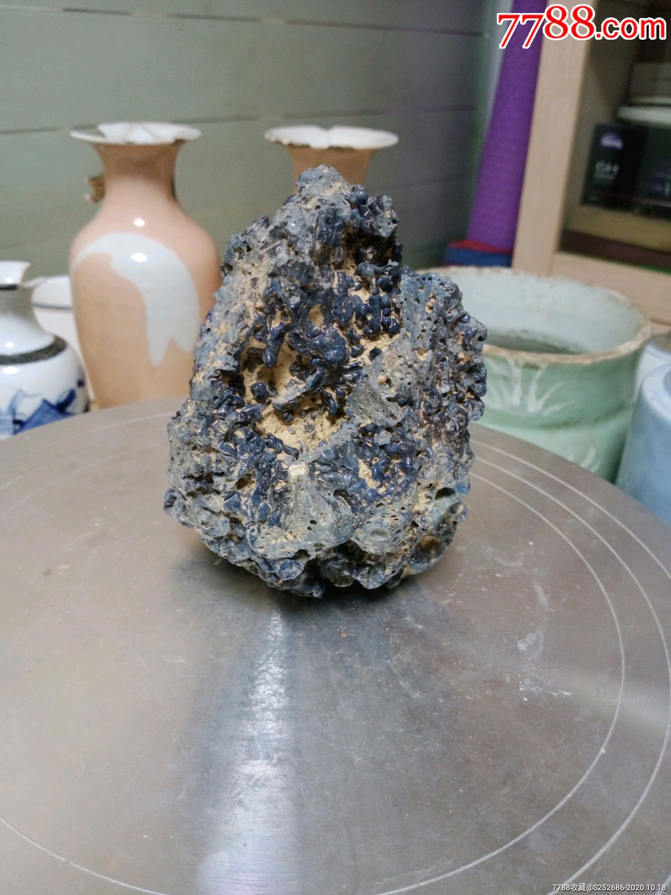 明,青花钴料,天然小摆件_瓷片_第3张_7788瓷器