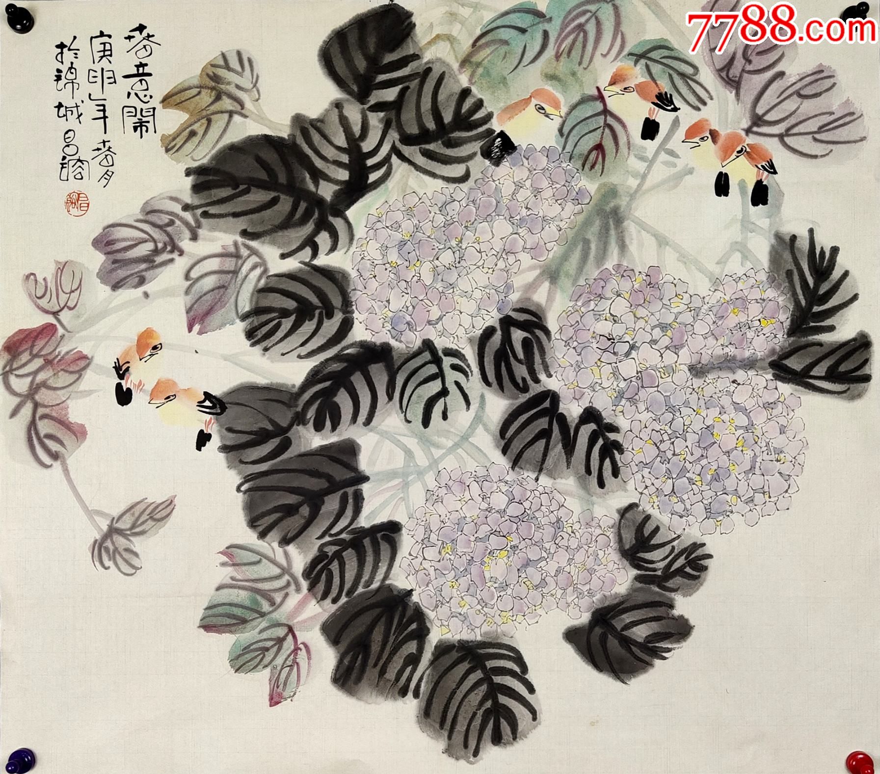 中国杰出的花鸟画家,中国舞台艺术家协会四川分会理事【谭昌镕】花鸟