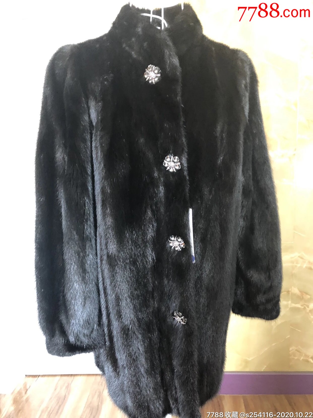纯黑整貂水貂貂皮大衣甩卖1780包邮不议价a31肩宽3841cm胸围108cm
