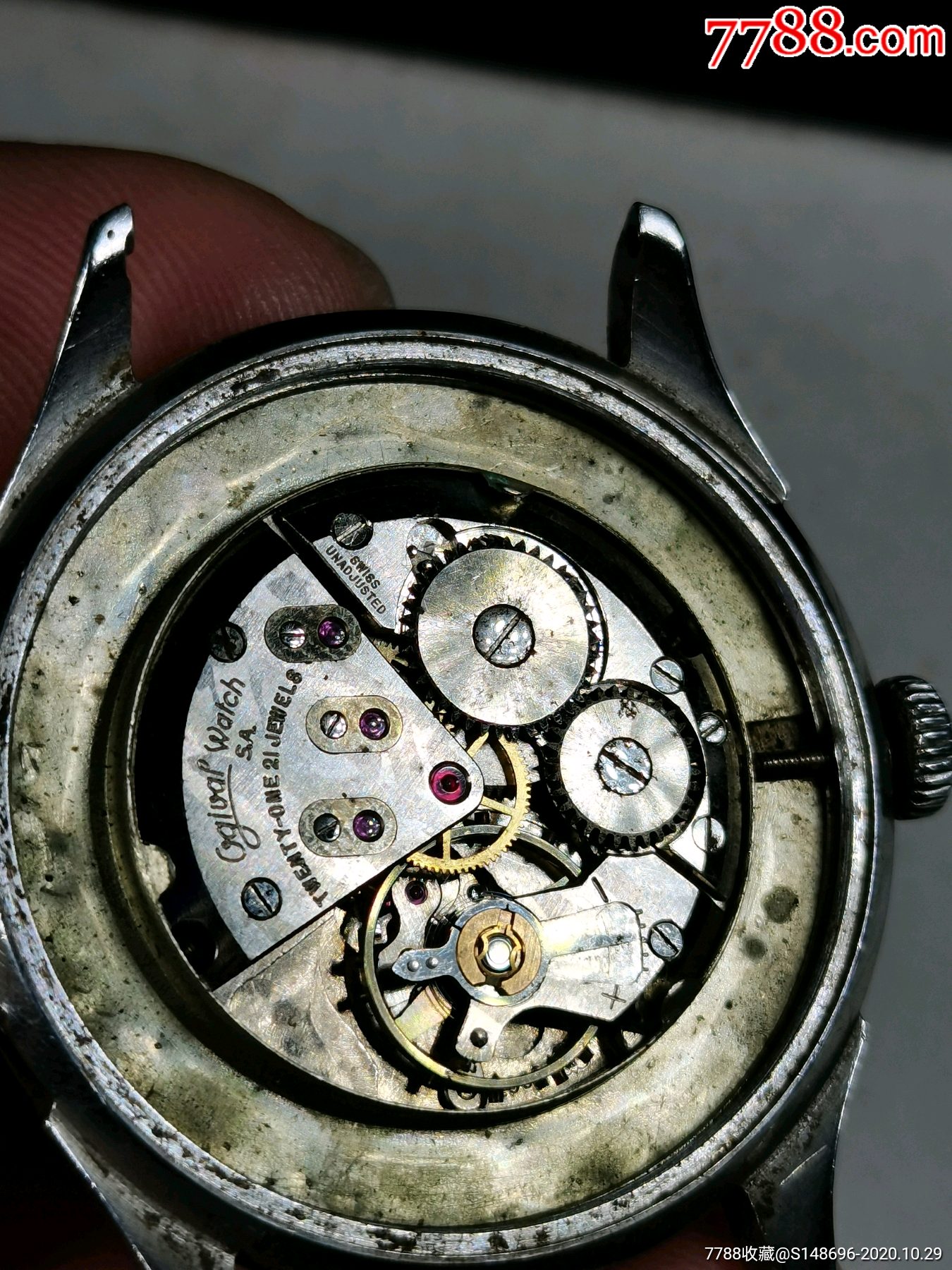 50年代原装进口瑞士fisk.ogiuafsa手动机械男表,手表/腕表_第12张