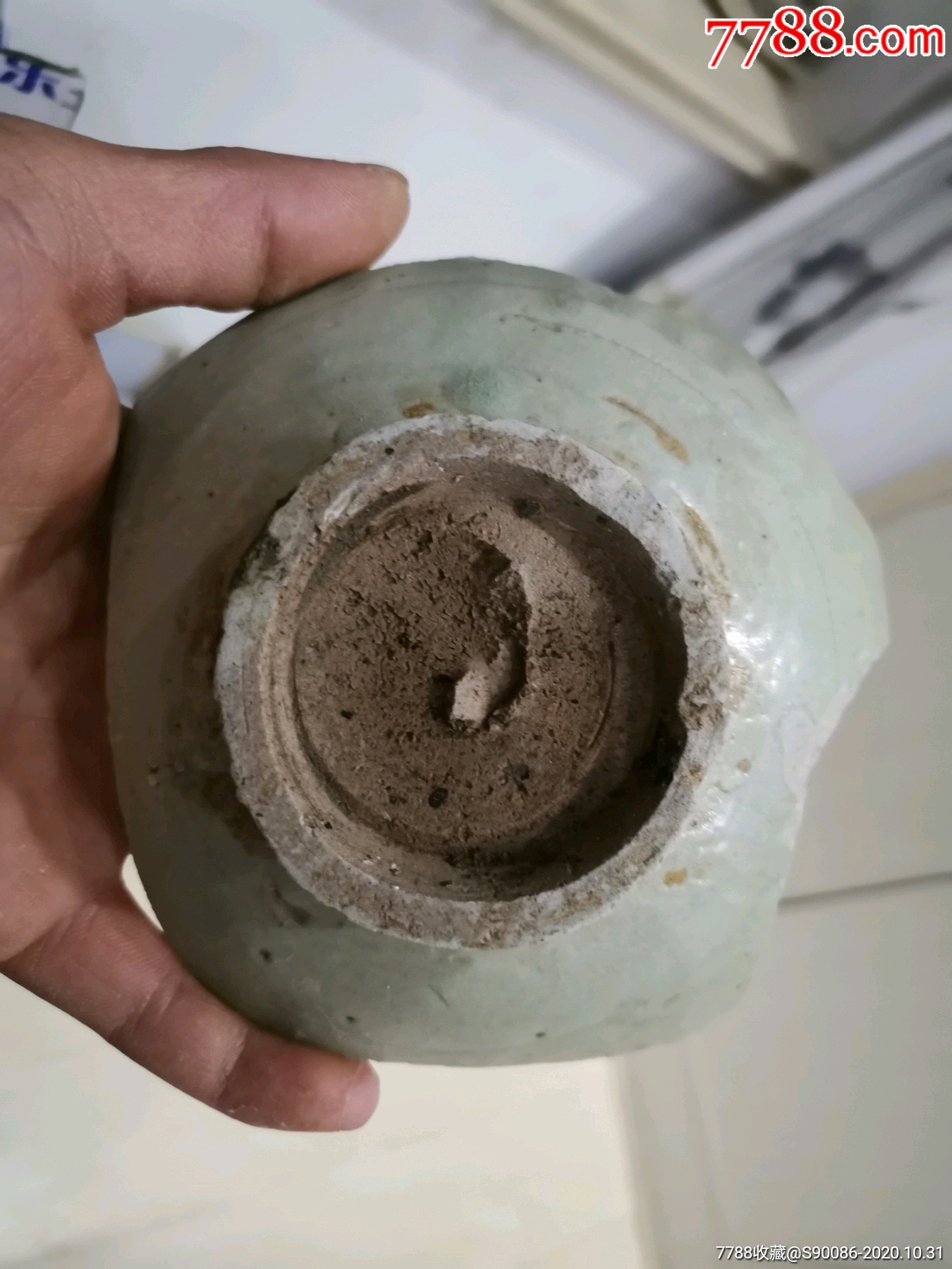 元代龙泉窑露胎青瓷大碗标本_瓷片_第1张_7788瓷器