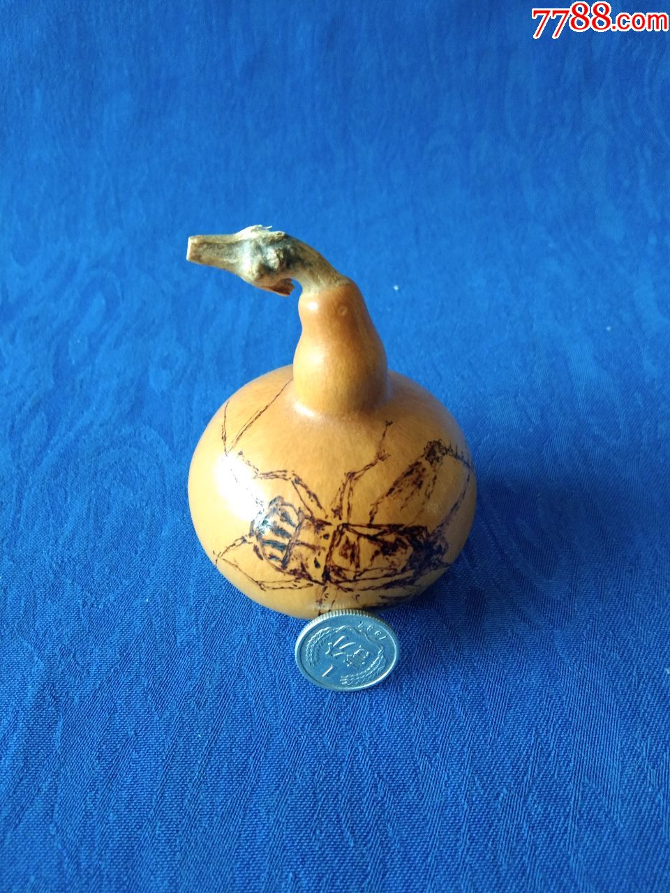 带龙头的葫芦传统工艺烙画艺术品国画【蛐蛐】葫芦摆件文玩把玩件