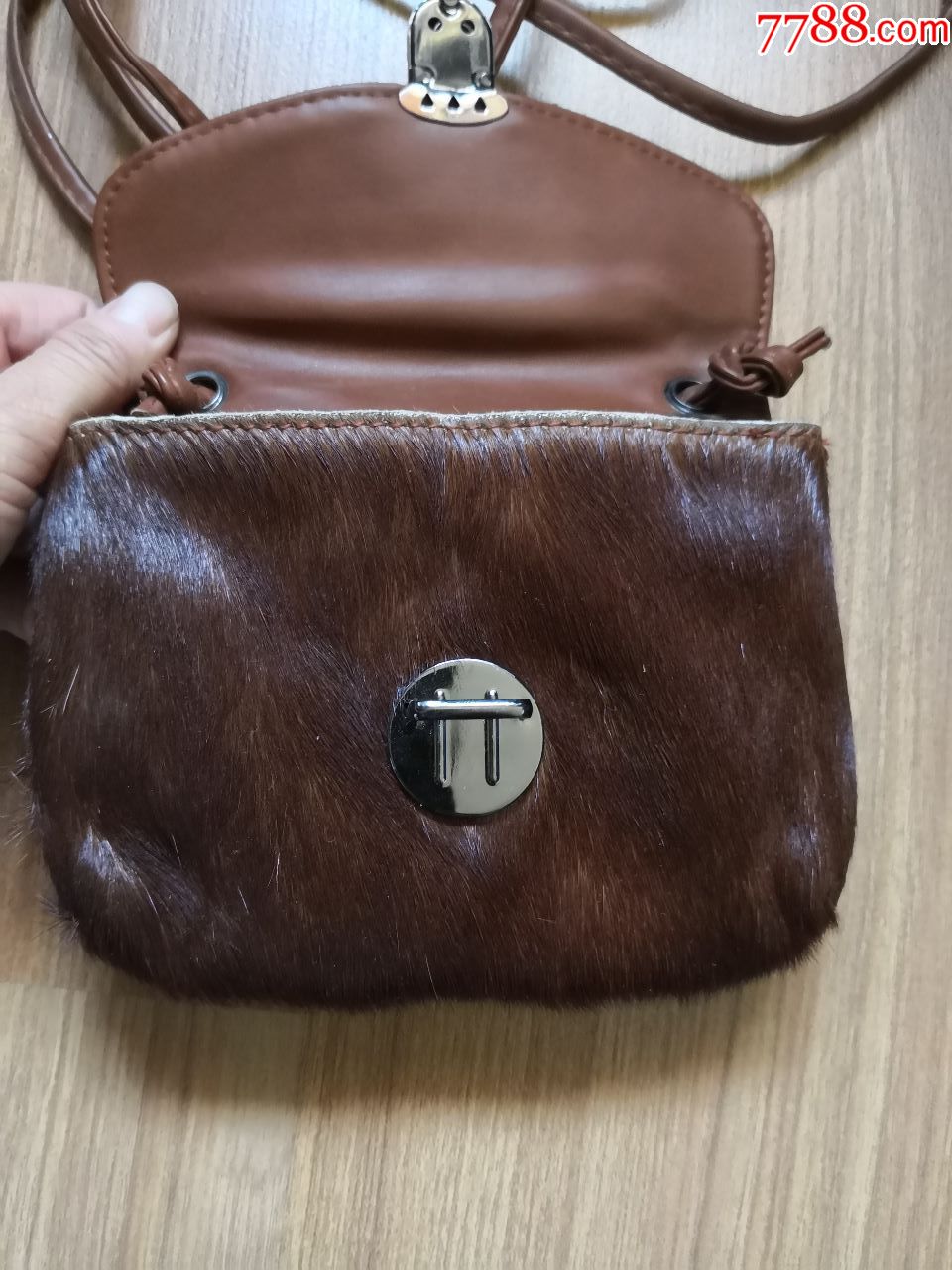 怀旧全新老式动物毛质小兜子