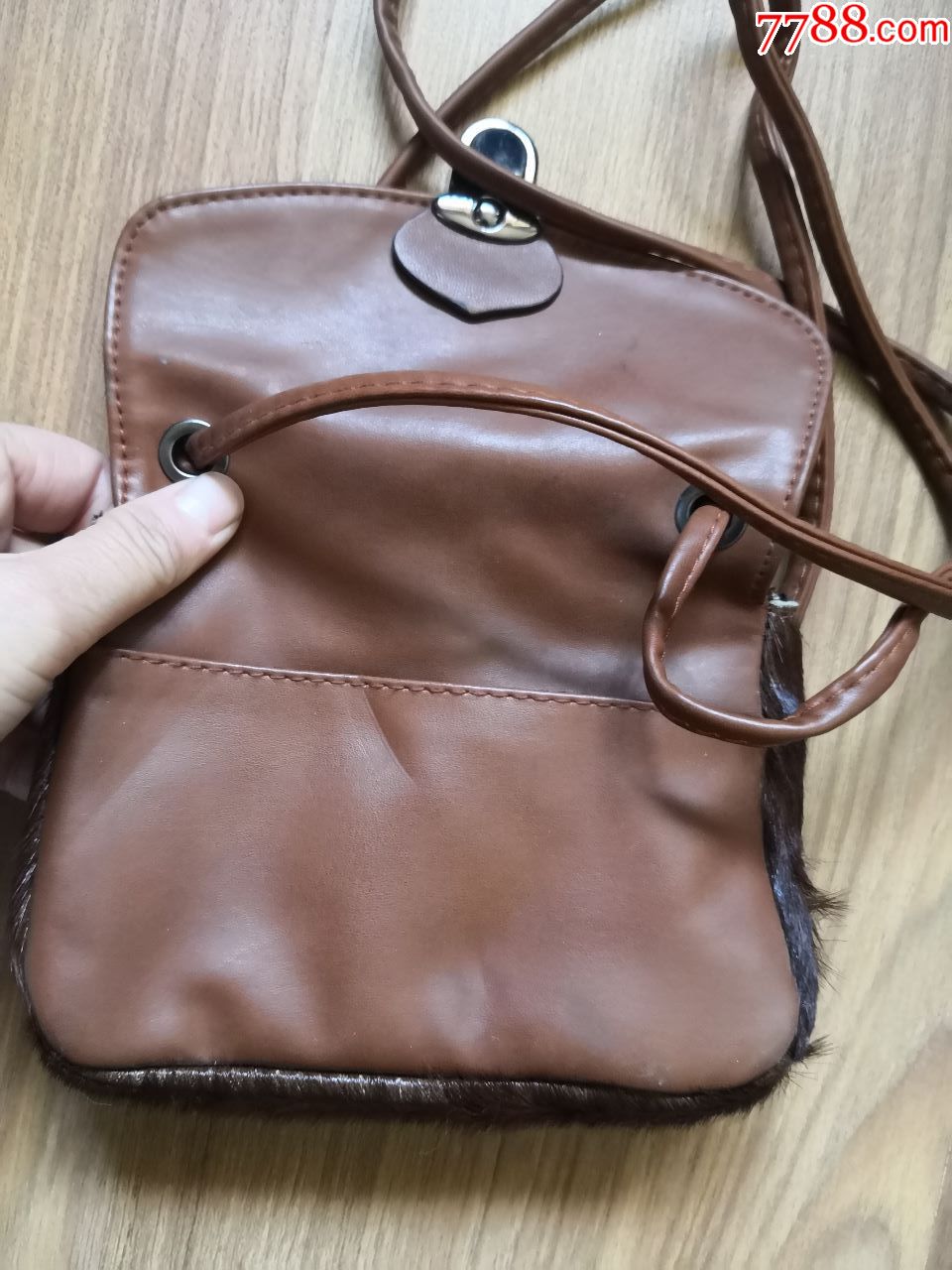 怀旧全新老式动物毛质小兜子