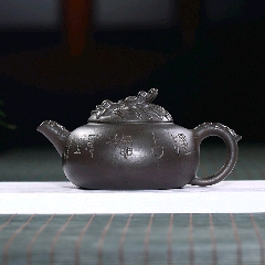 宜兴紫砂壶夔龙昂首壶手工茶壶袁友军(au24701647)_7788万花筒