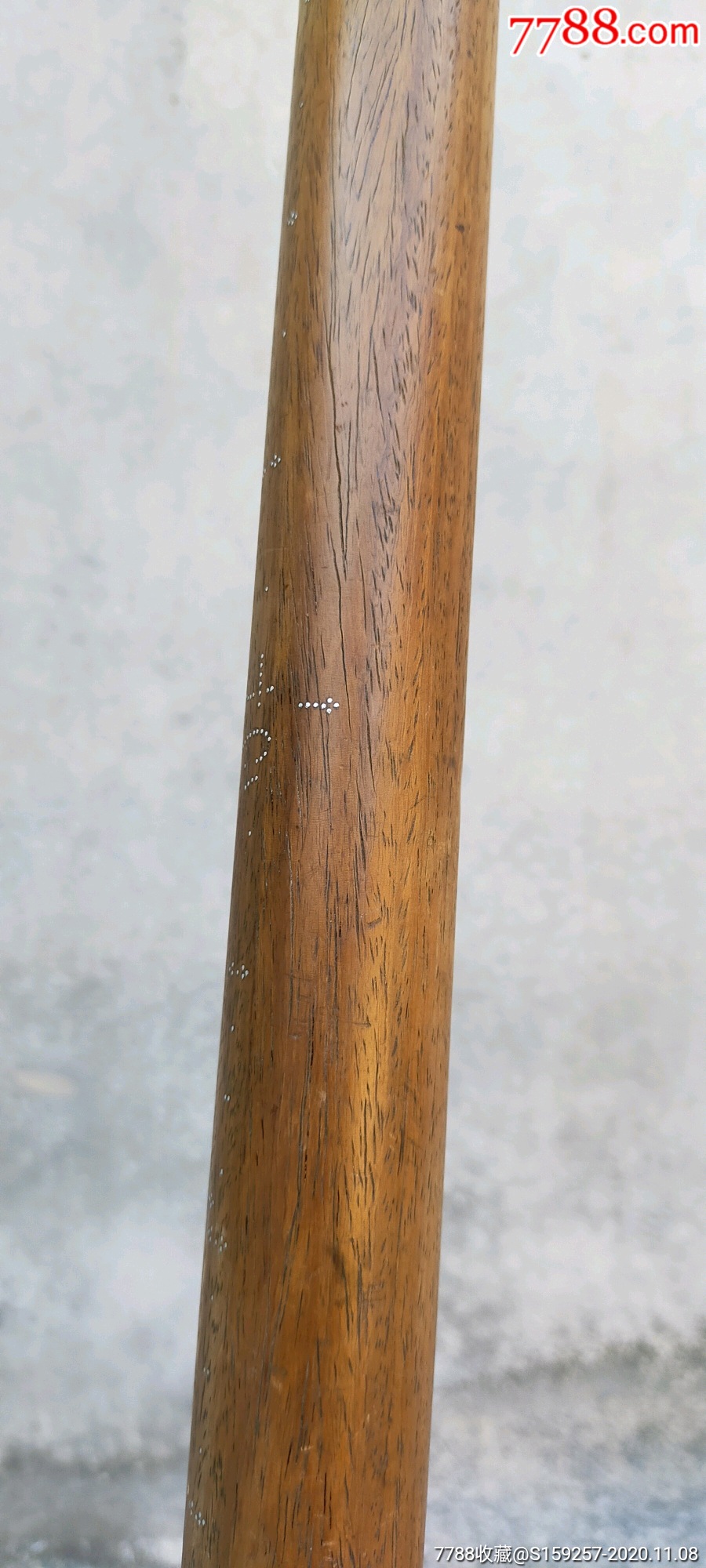 黄花梨秤杆一根(2),木纹好,麦穗纹明显,开门黄花梨