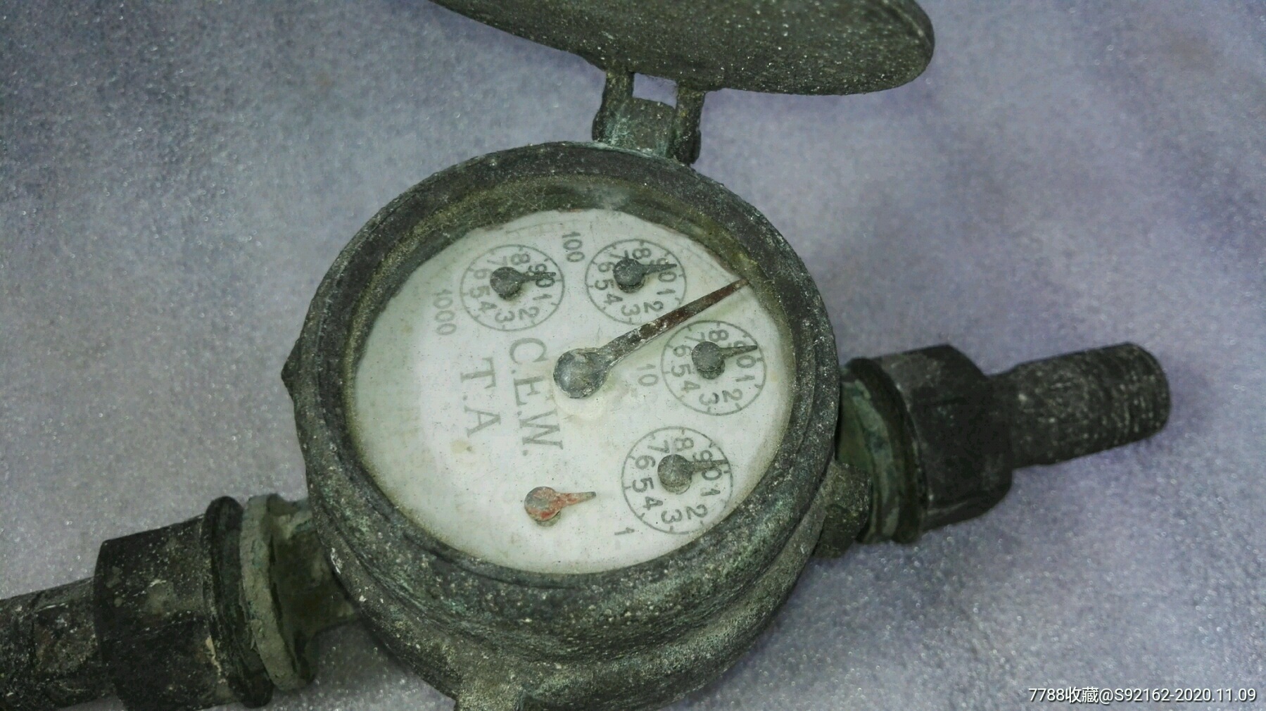民国时期-老上海洋房铜水表(搪瓷面)