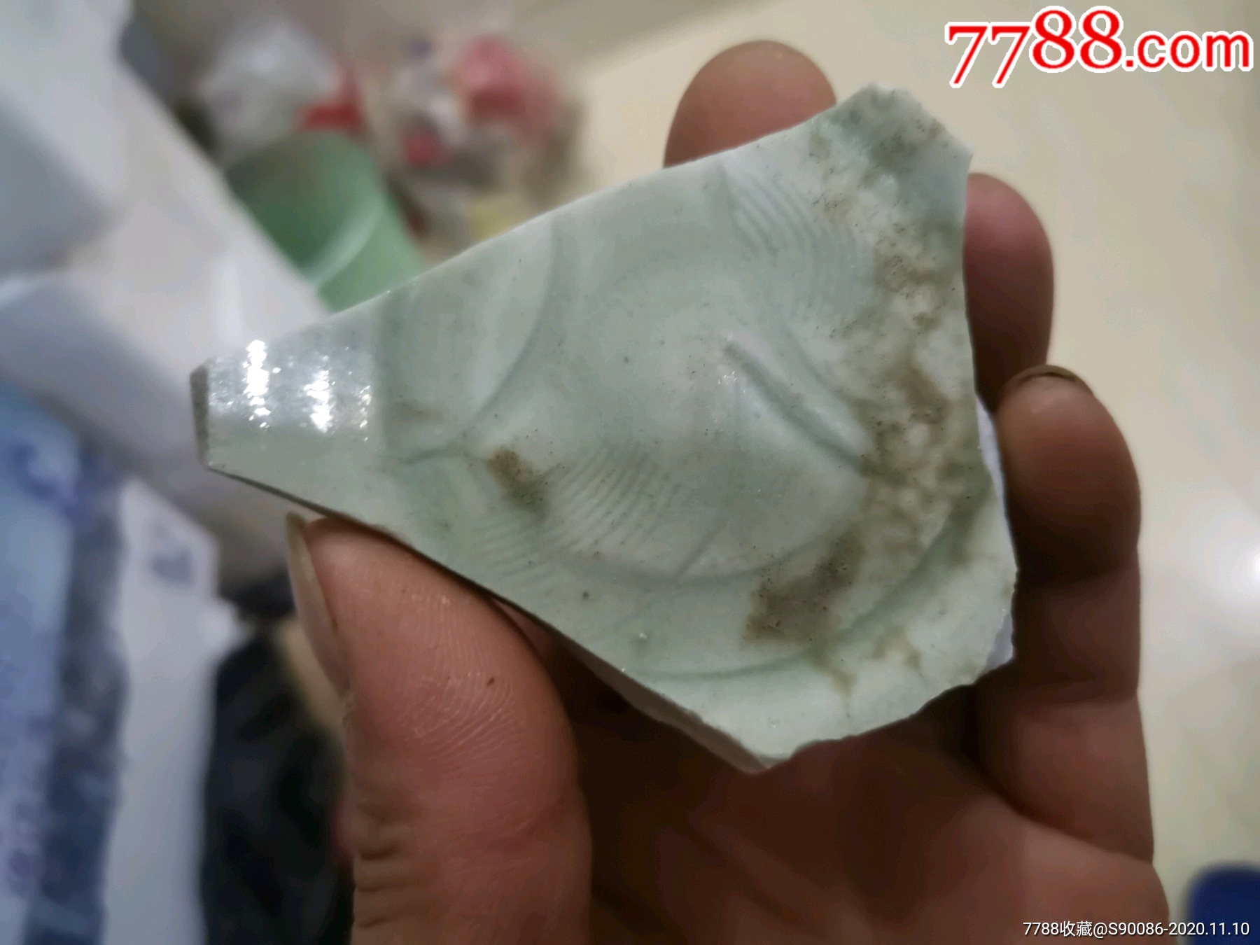 宋代湖田窑影青美釉大碗底足标本27