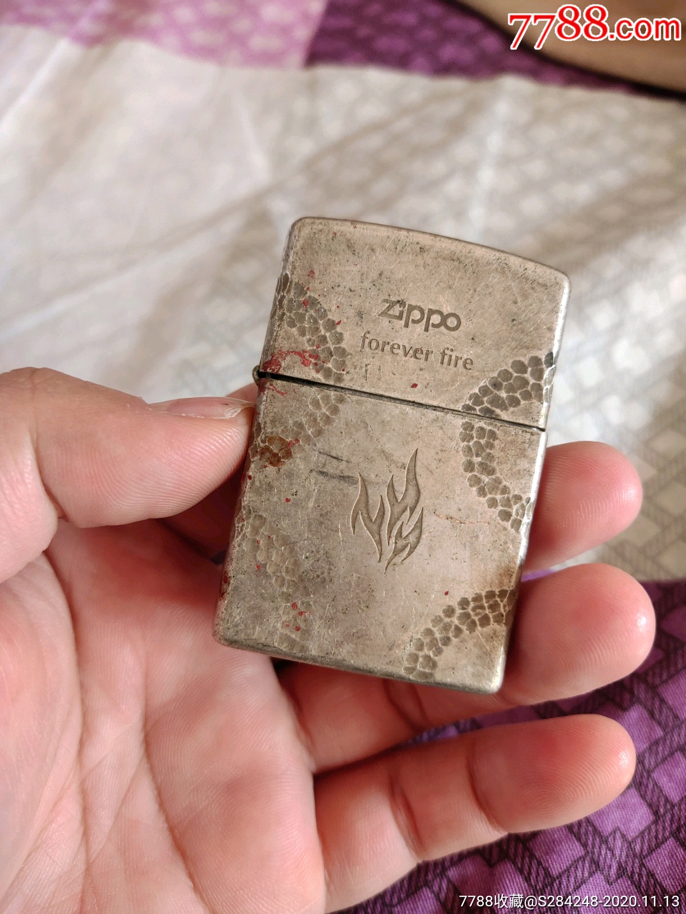 zippo镀银火焰,打火机/点火器,zippo打火机,21世纪10年代,美国,银_第1