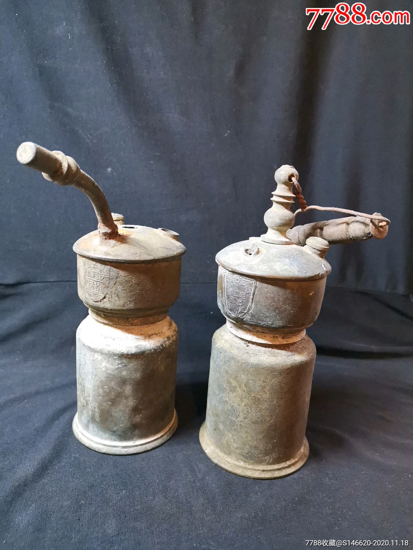 1铜制老汽灯两个