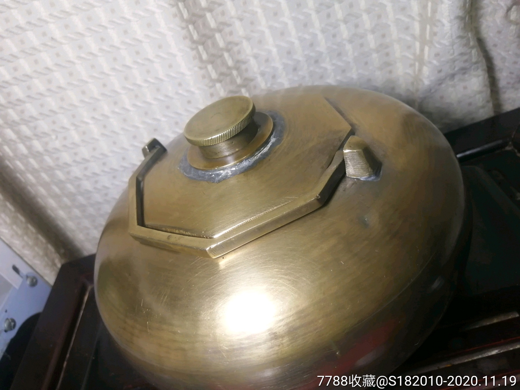 民国老白铜汤婆子!器型漂亮,工艺好,感觉应该是苏做白铜汤婆子!高12直