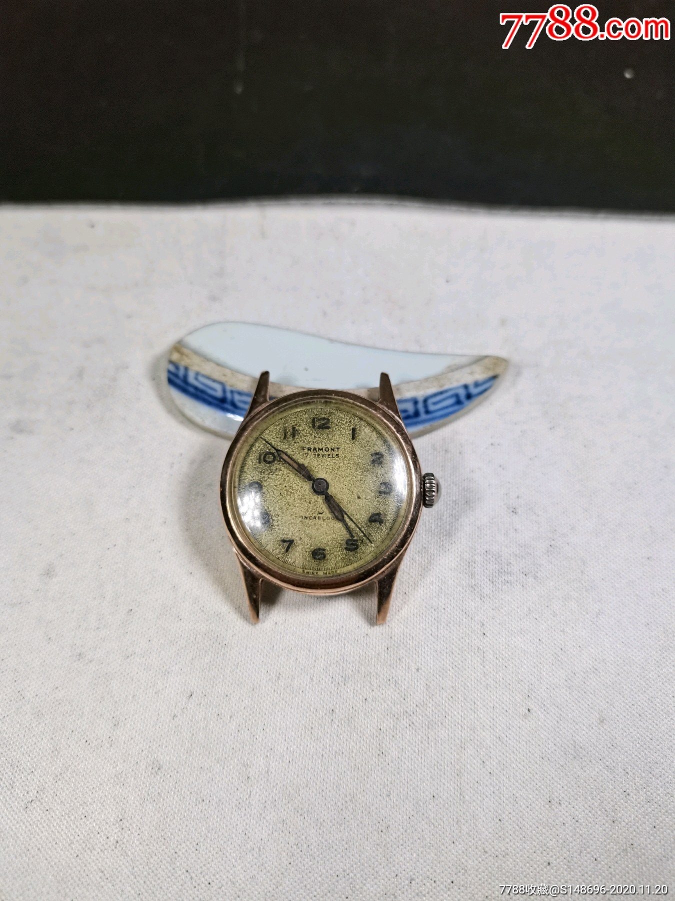 民国时期瑞士原装进口包k金手动机械表_手表/腕表_第1张