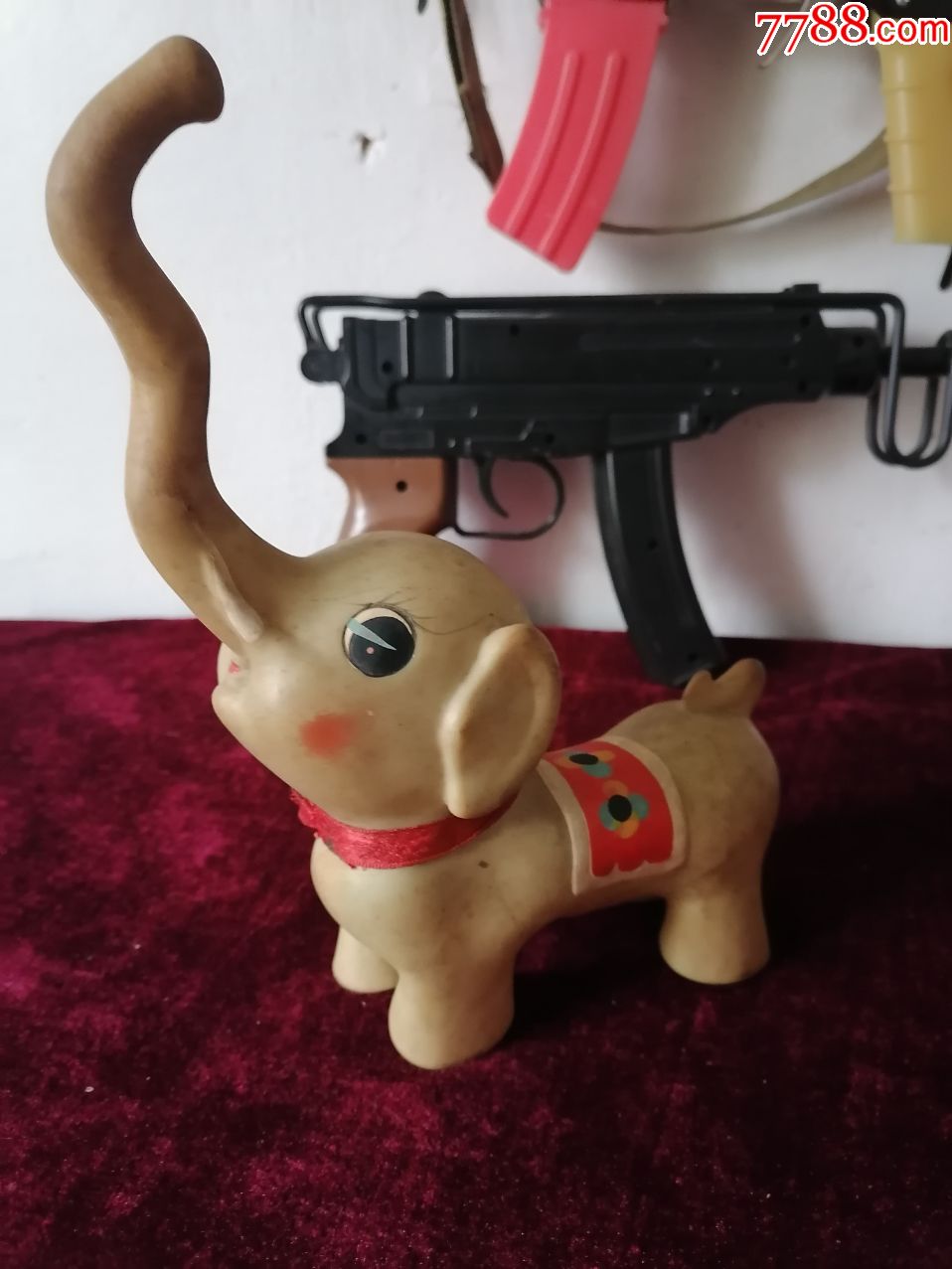 50-60年代胶皮玩具大象-胶皮玩具-7788老玩具收藏