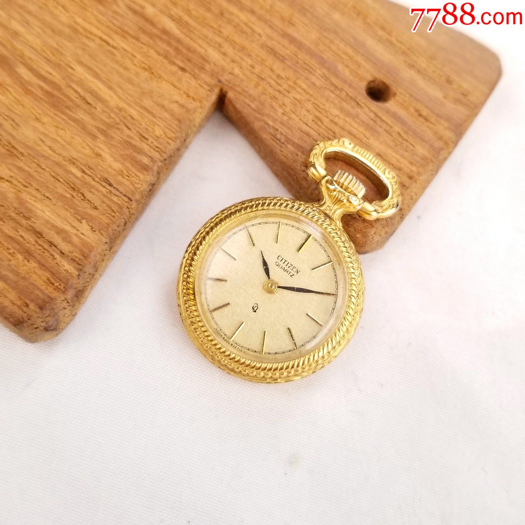 【不走时,当配件拍卖】日本-citizen-西铁城-石英怀表