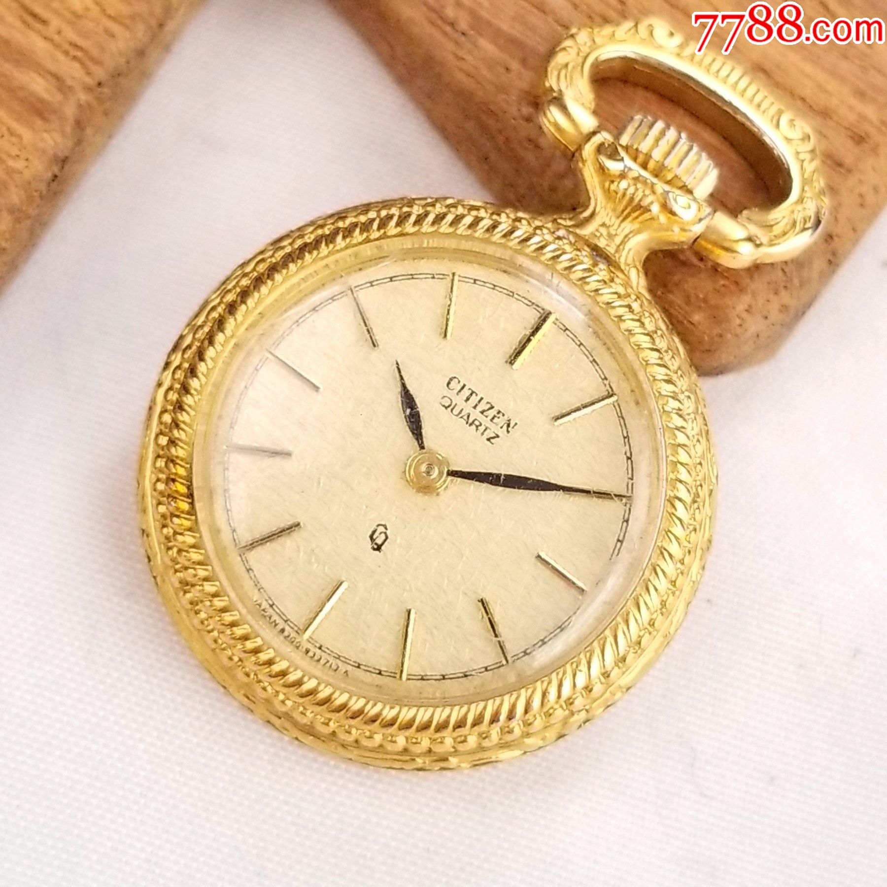 【不走时,当配件拍卖】日本-citizen-西铁城-石英怀表