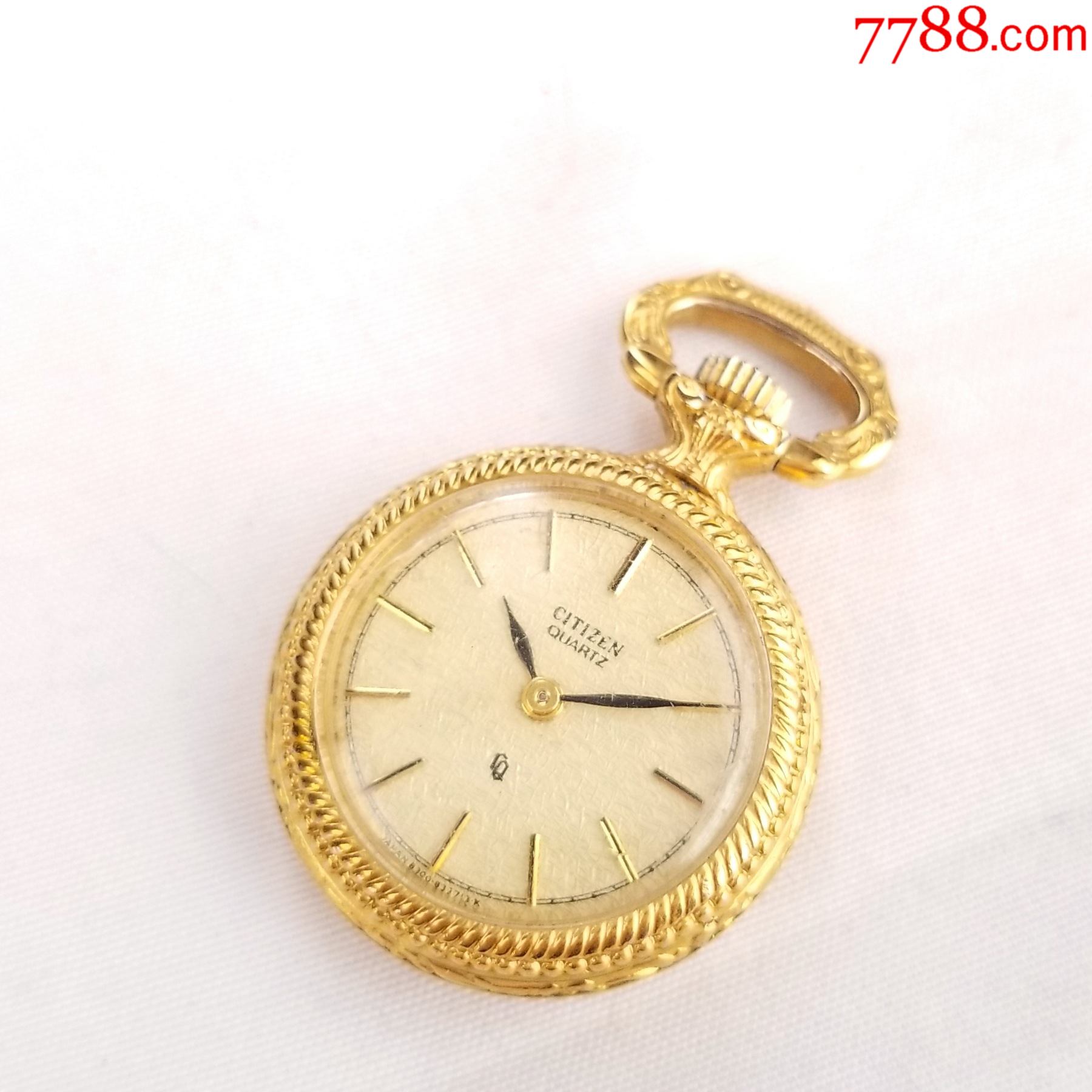 【不走时,当配件拍卖】日本-citizen-西铁城-石英怀表
