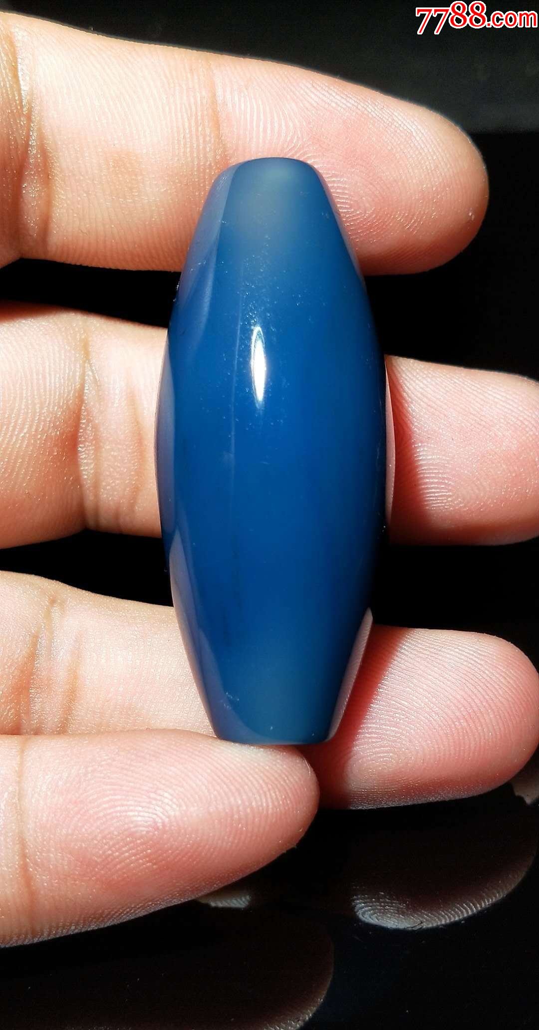 4237白芯蓝沁药师玛瑙天眼天珠勒子