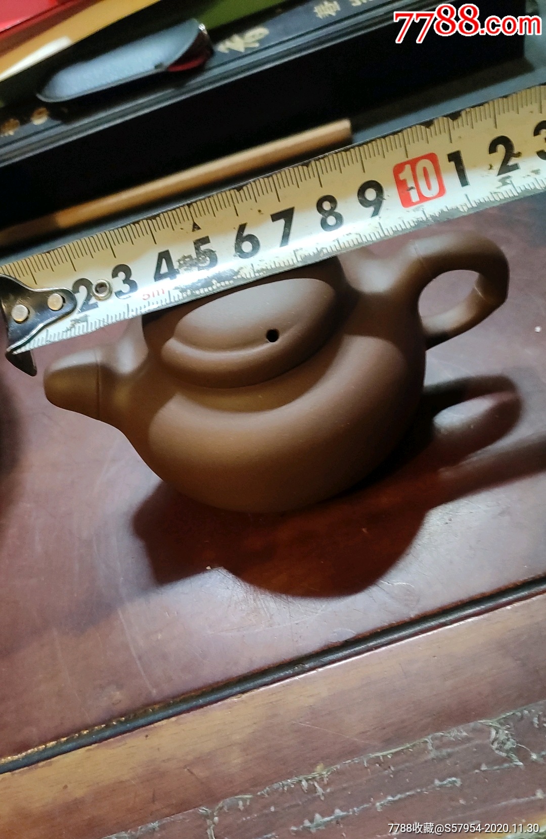 【周建荣制】紫砂竹节小桃壶一把