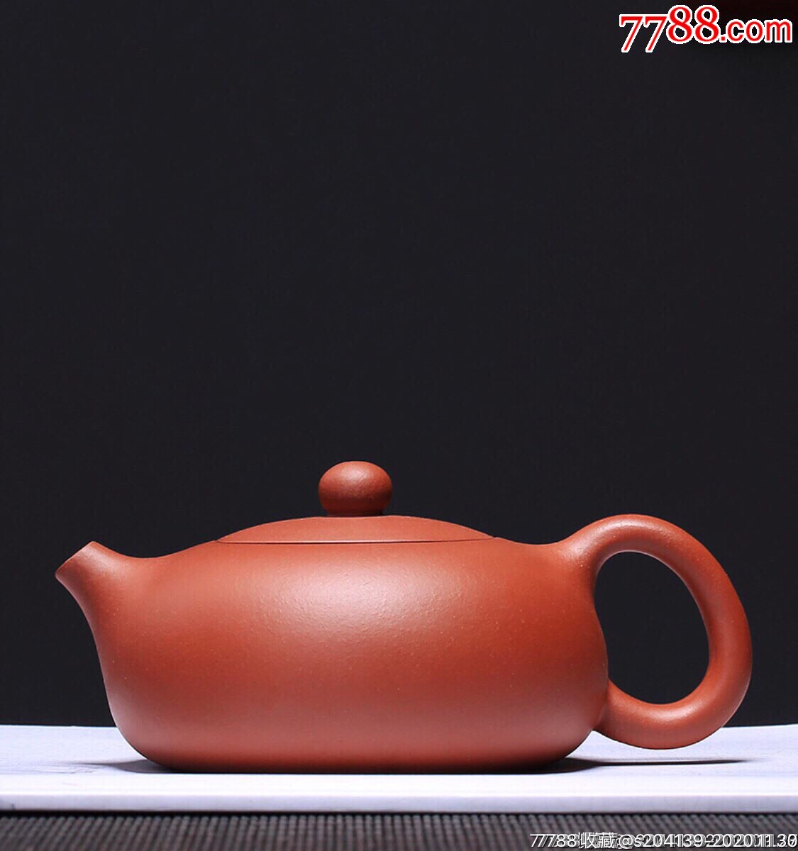 〈扁西施壶〉泥料原矿紫泥_紫砂壶_第1张_7788陶器收藏