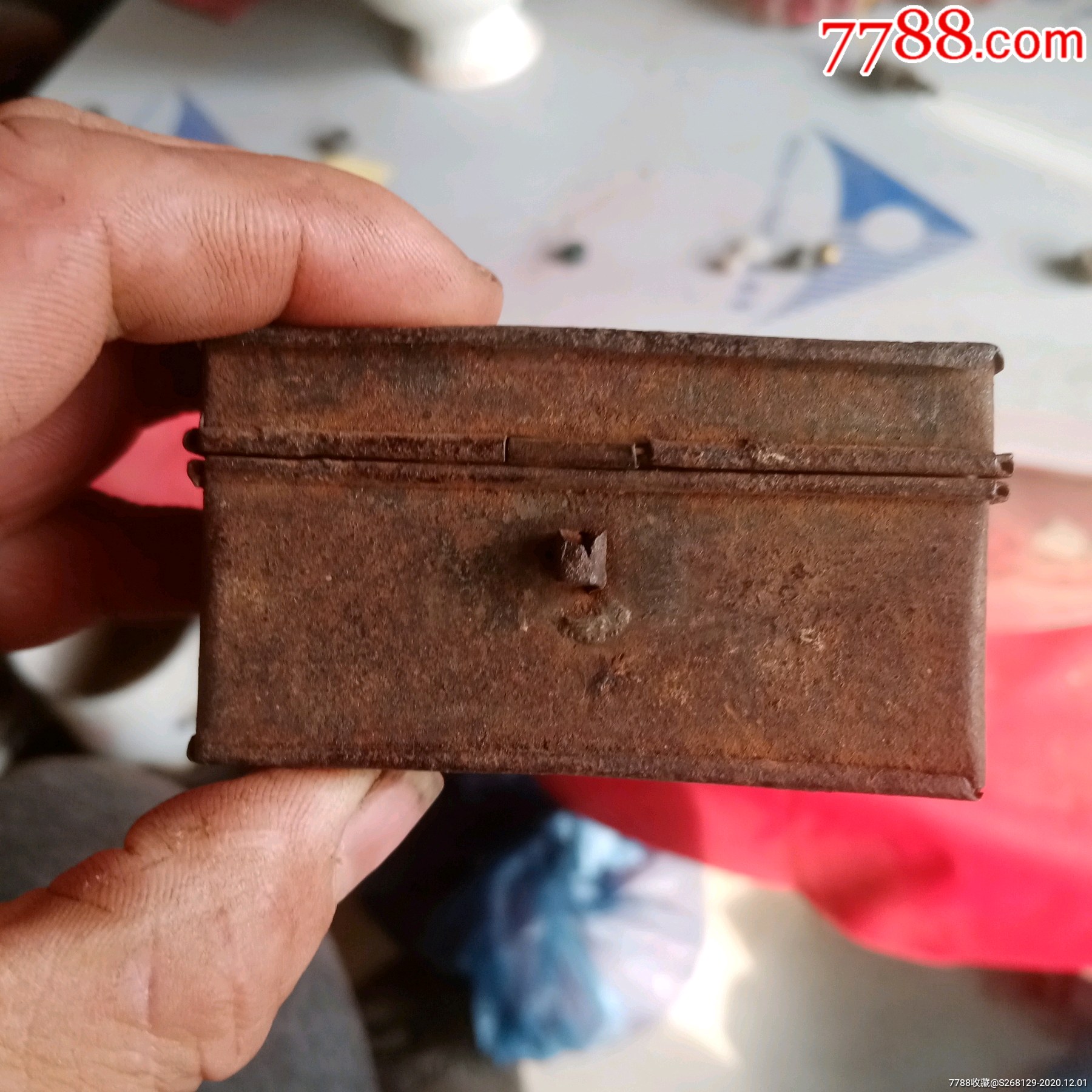 怀旧民国老铁皮小首饰盒_旧盒子_图片收藏_回收价格_7788相机收藏