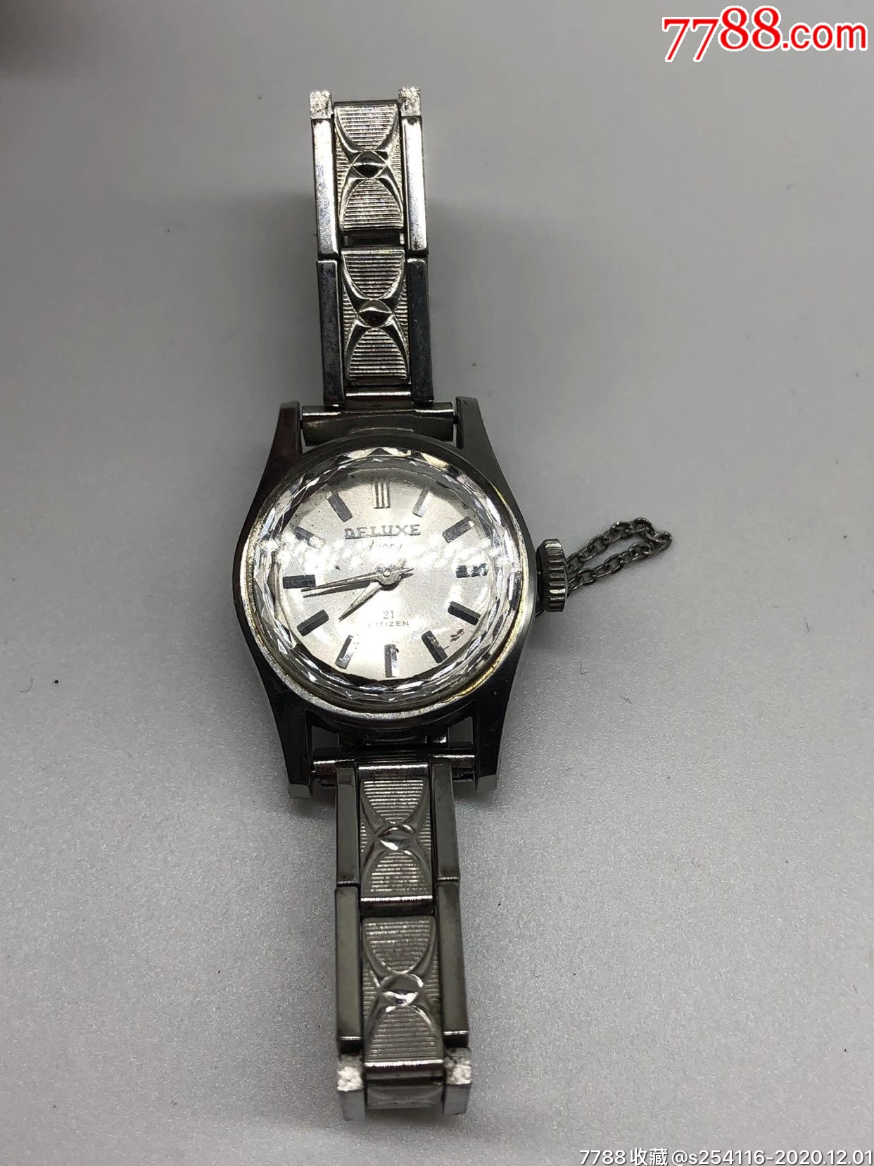 日本西铁城机械女表deluxe系列21钻镀金表盘21.5mm厚8mm表带长16c