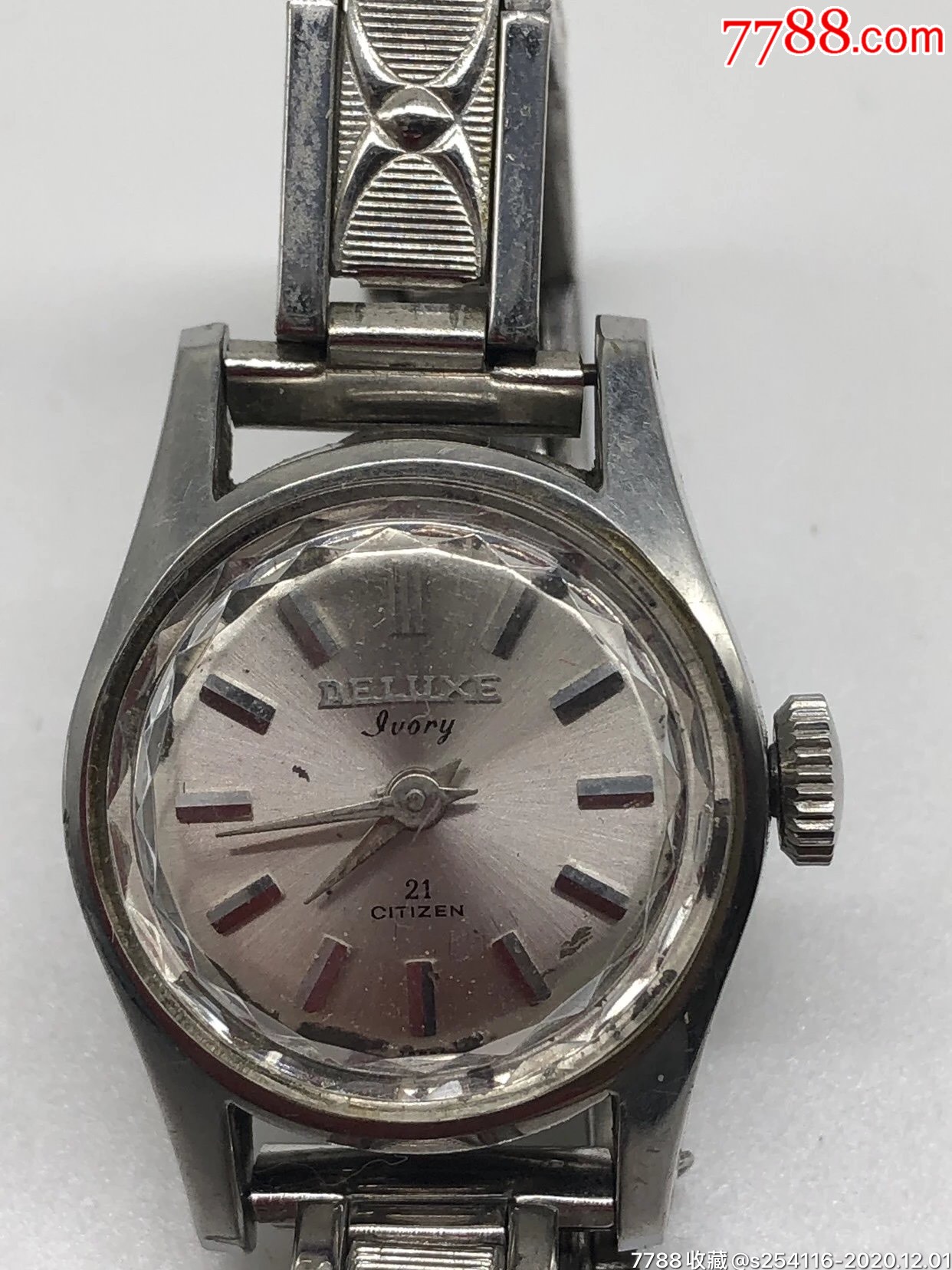 日本西铁城机械女表deluxe系列21钻镀金表盘21.5mm厚8mm表带长16c