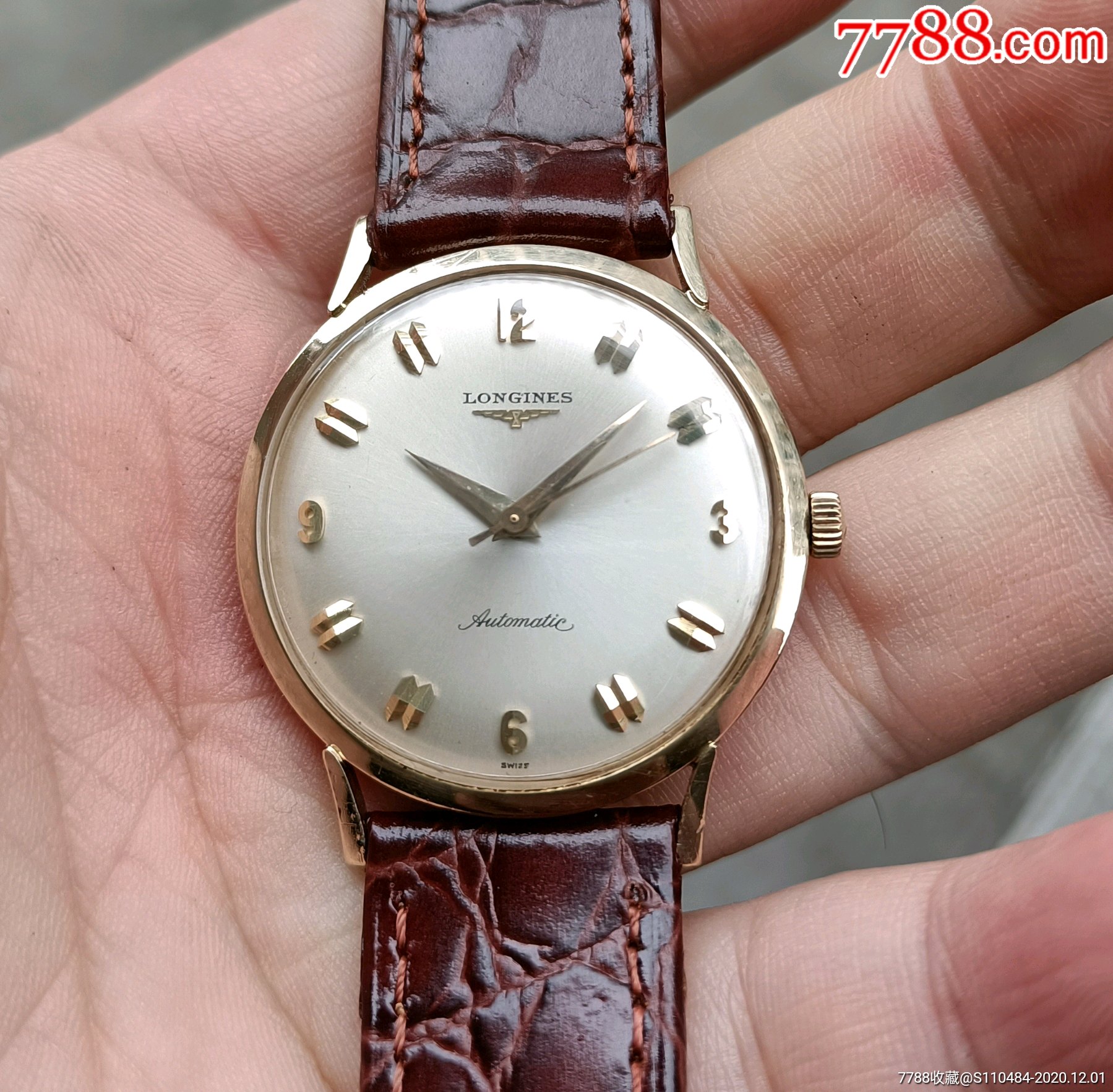 二手手表:瑞士古董浪琴19a全包金自动机械表浪琴19a啄木鸟全包金自动