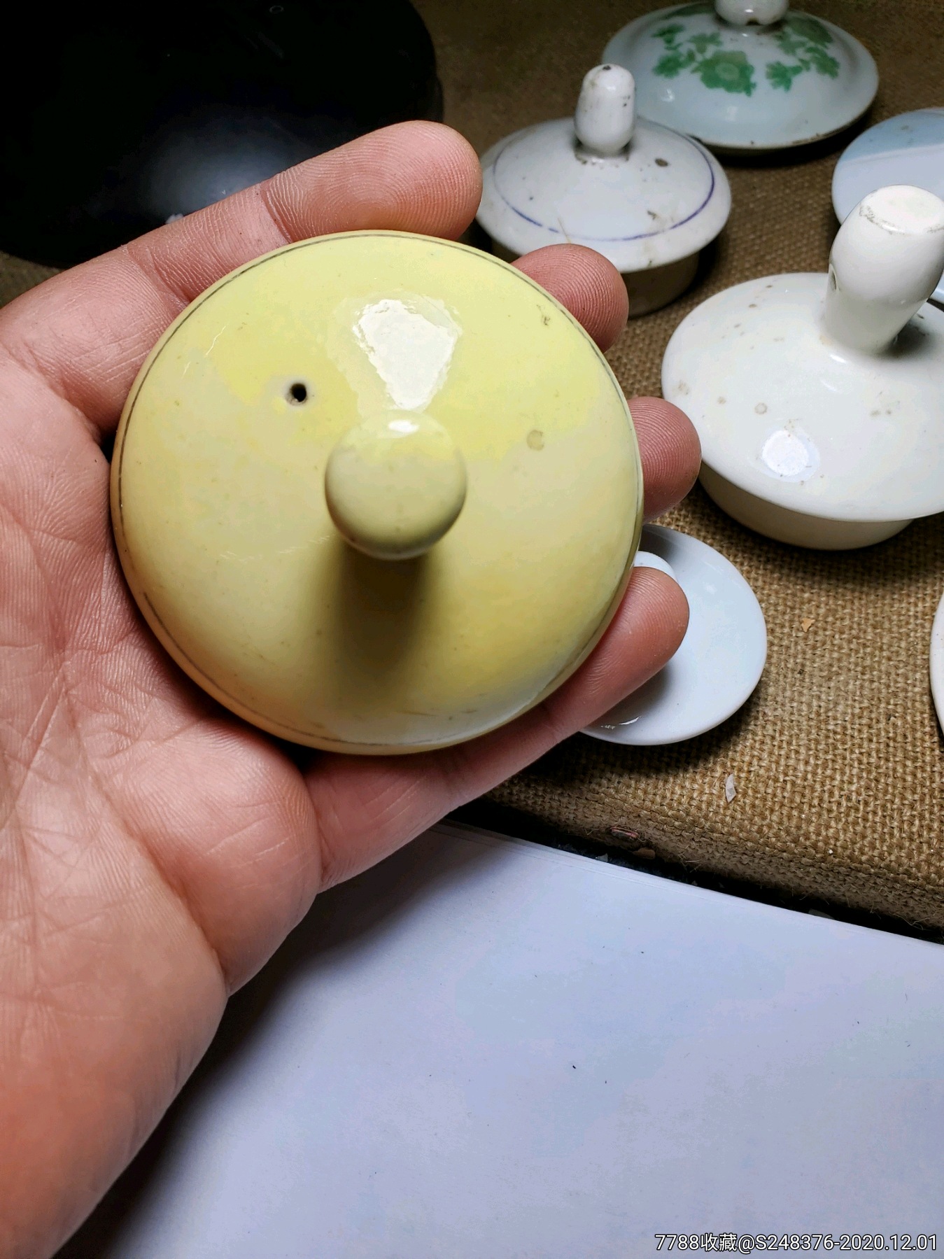 文革时期老瓷壶盖9个