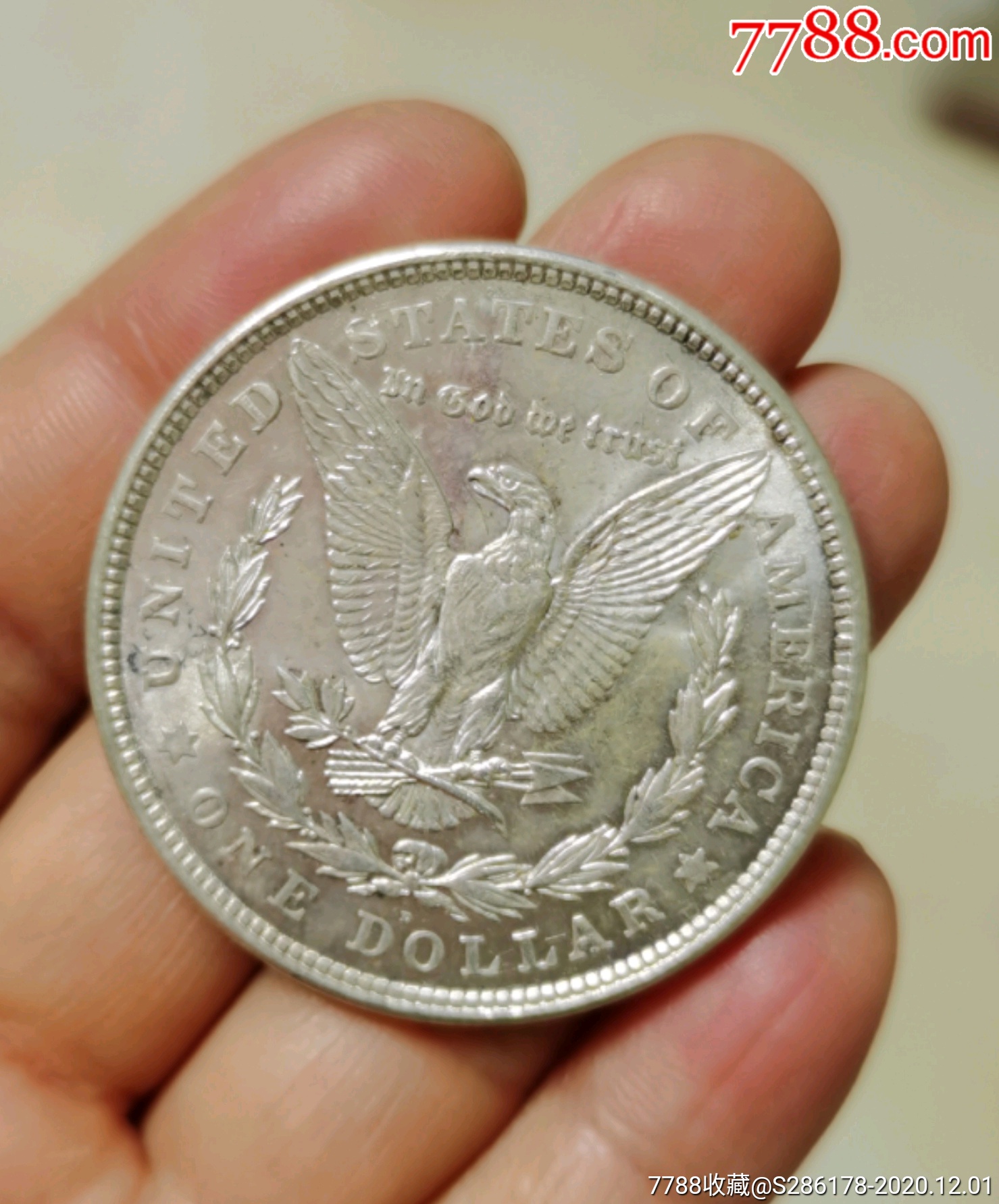美国摩根1921年自由女神背鹰老银币~【本店天天上拍老物品】-银元