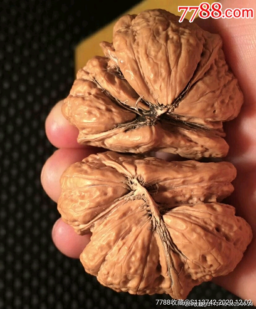 半壁江山铁核桃(边37高38肚38/39纯天然一对43克)百年老树果稀少品种