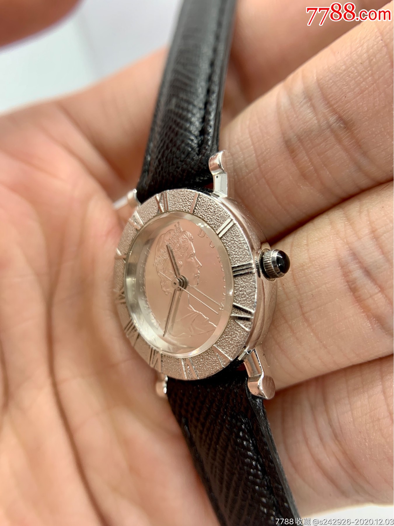 【好品】纯银伊丽莎白二世手表硬币表盘925纯银