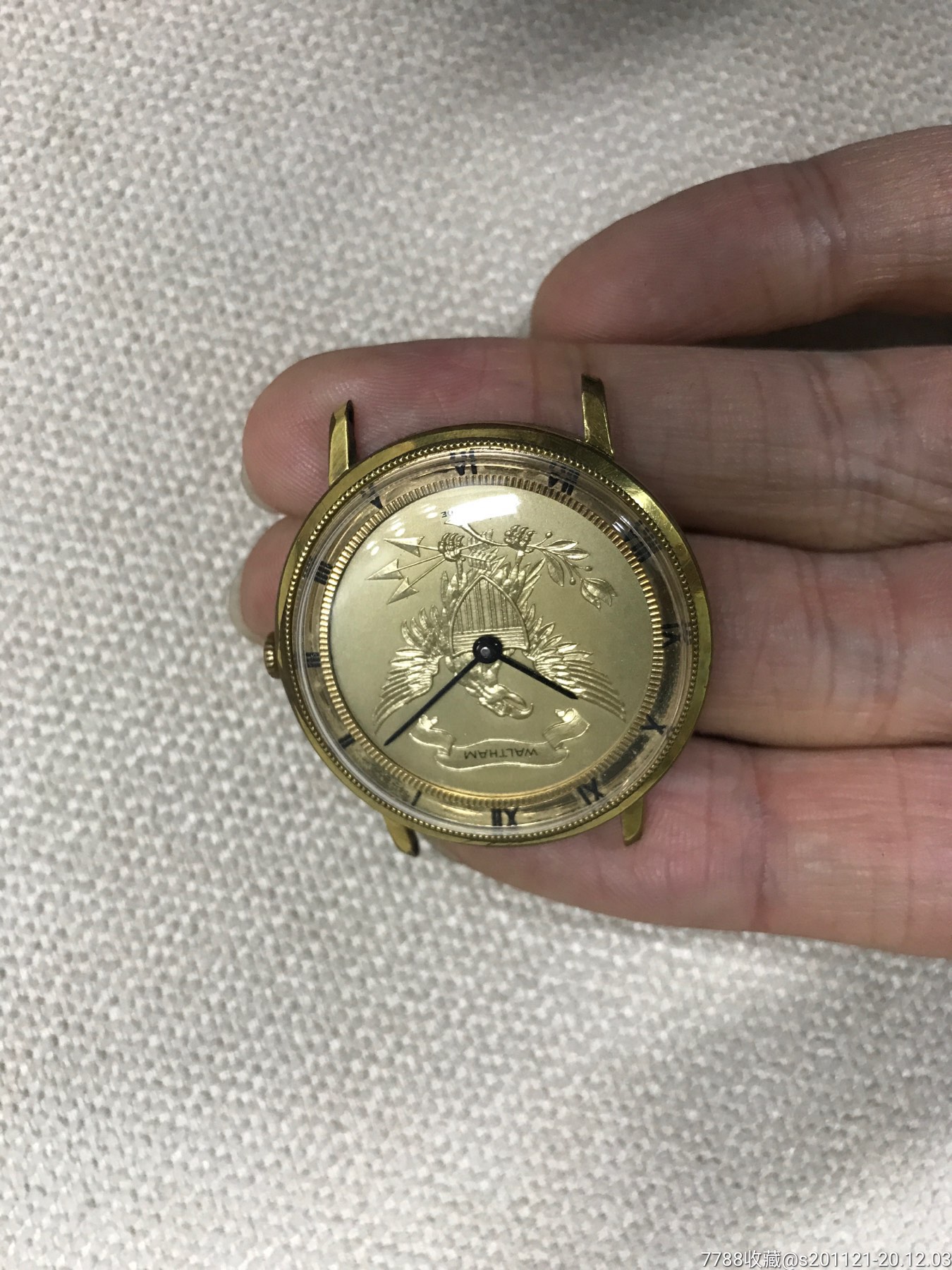 瑞士华生飞鹰浮雕手卷手表