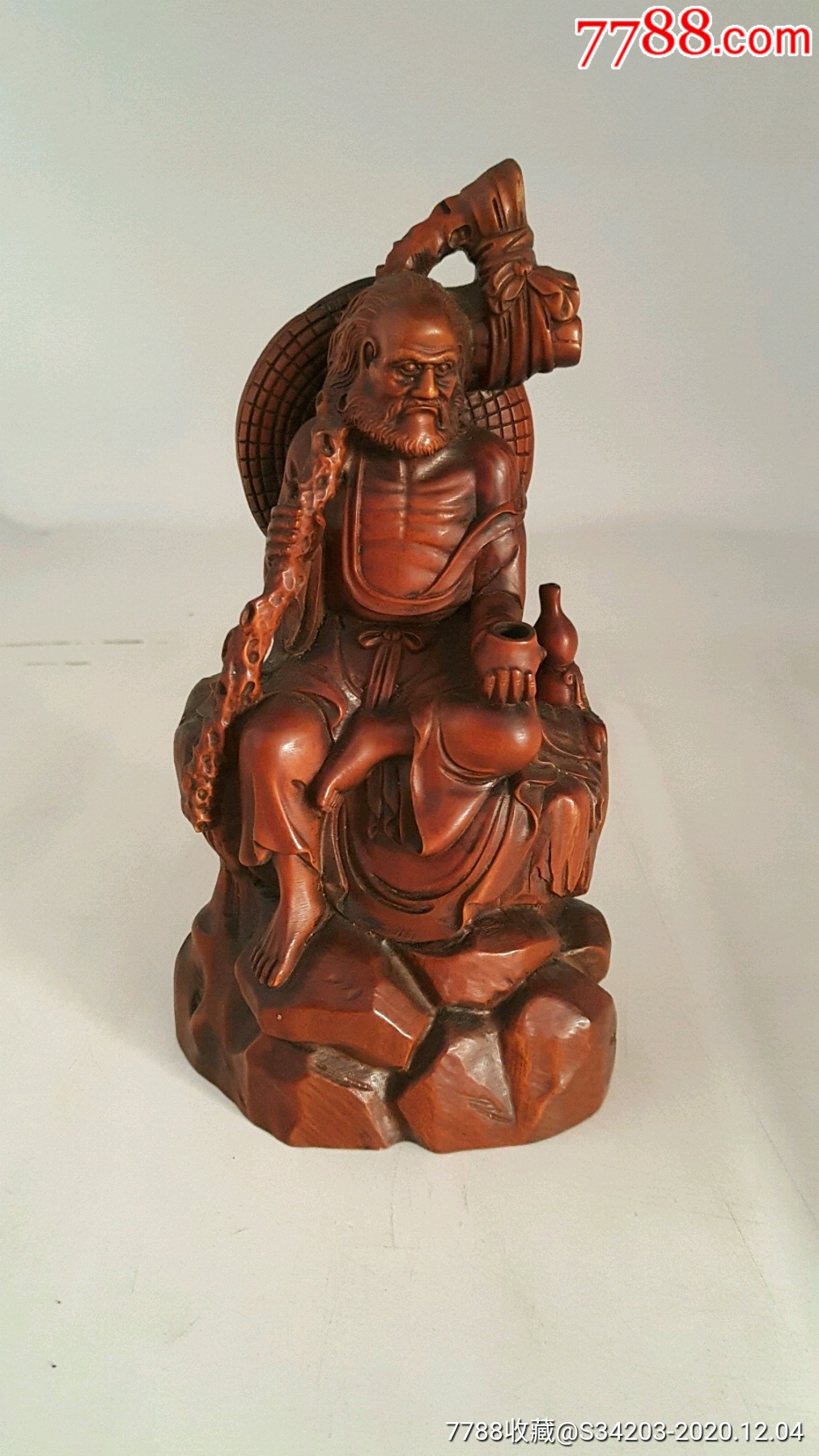 黄杨木雕达摩祖师