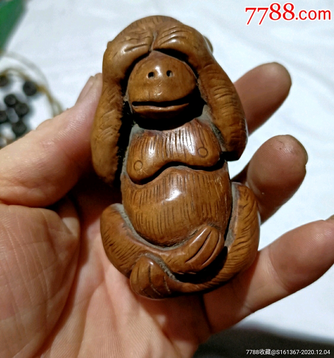 民国黄杨木木雕猴