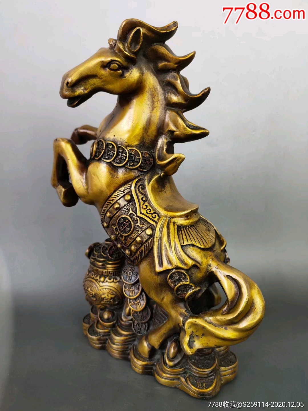 聚宝盆招财铜马大明宣德年制,马到成功,马上发财,包浆浓厚,做工精致