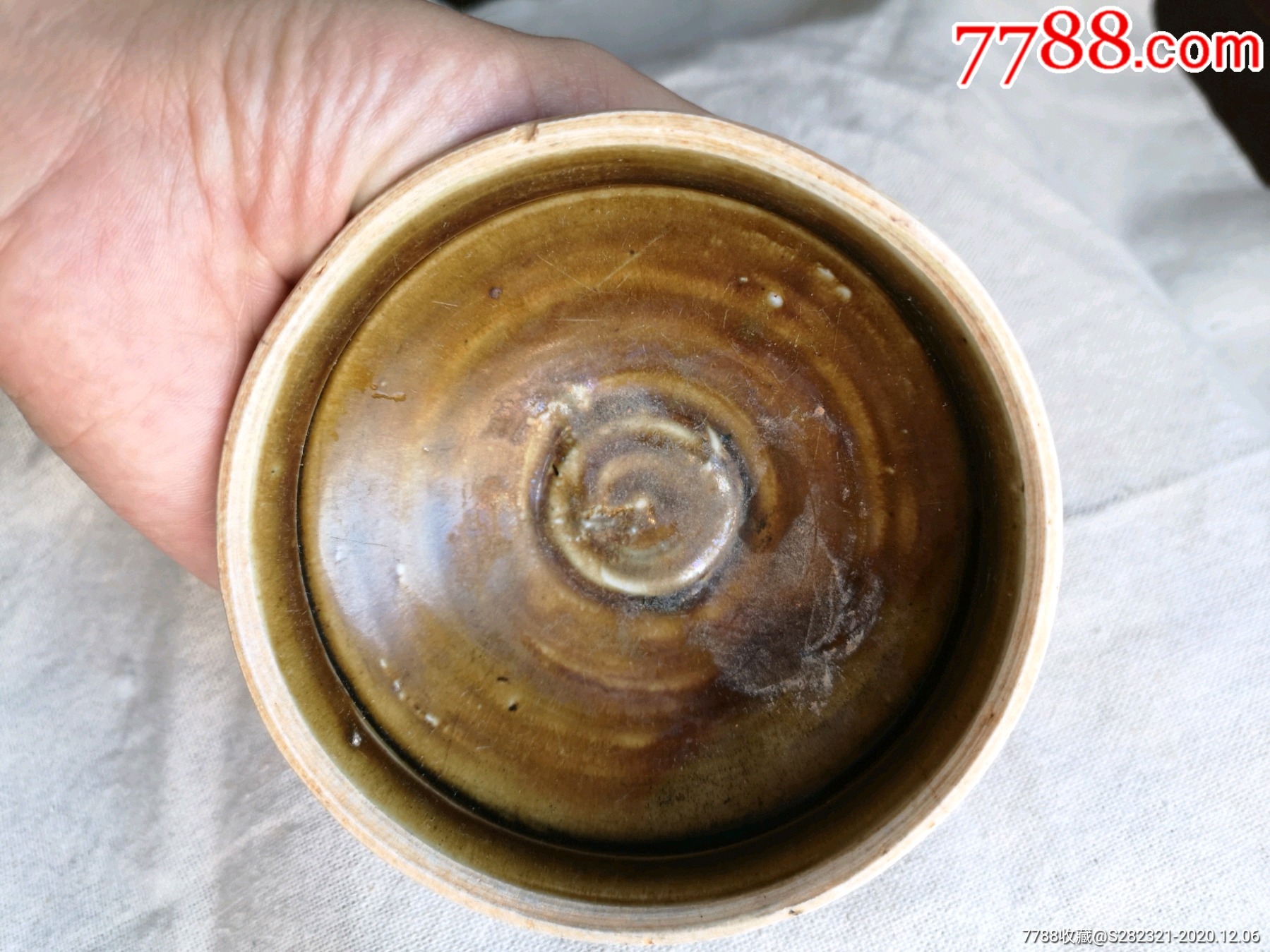 宋代将乐窑酱褐釉茶盏-青白瓷/影青瓷-7788青白瓷收藏